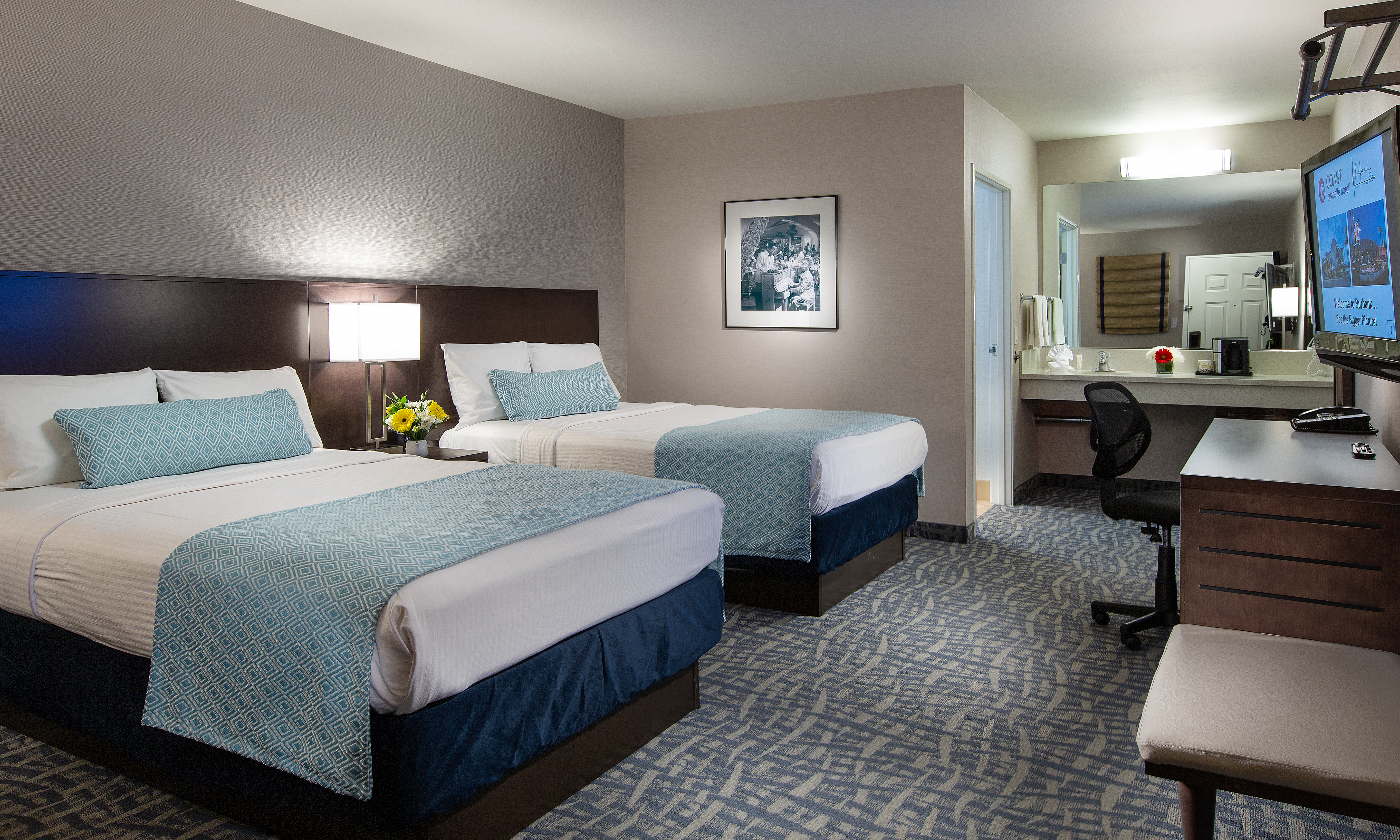 Double Two Double Beds