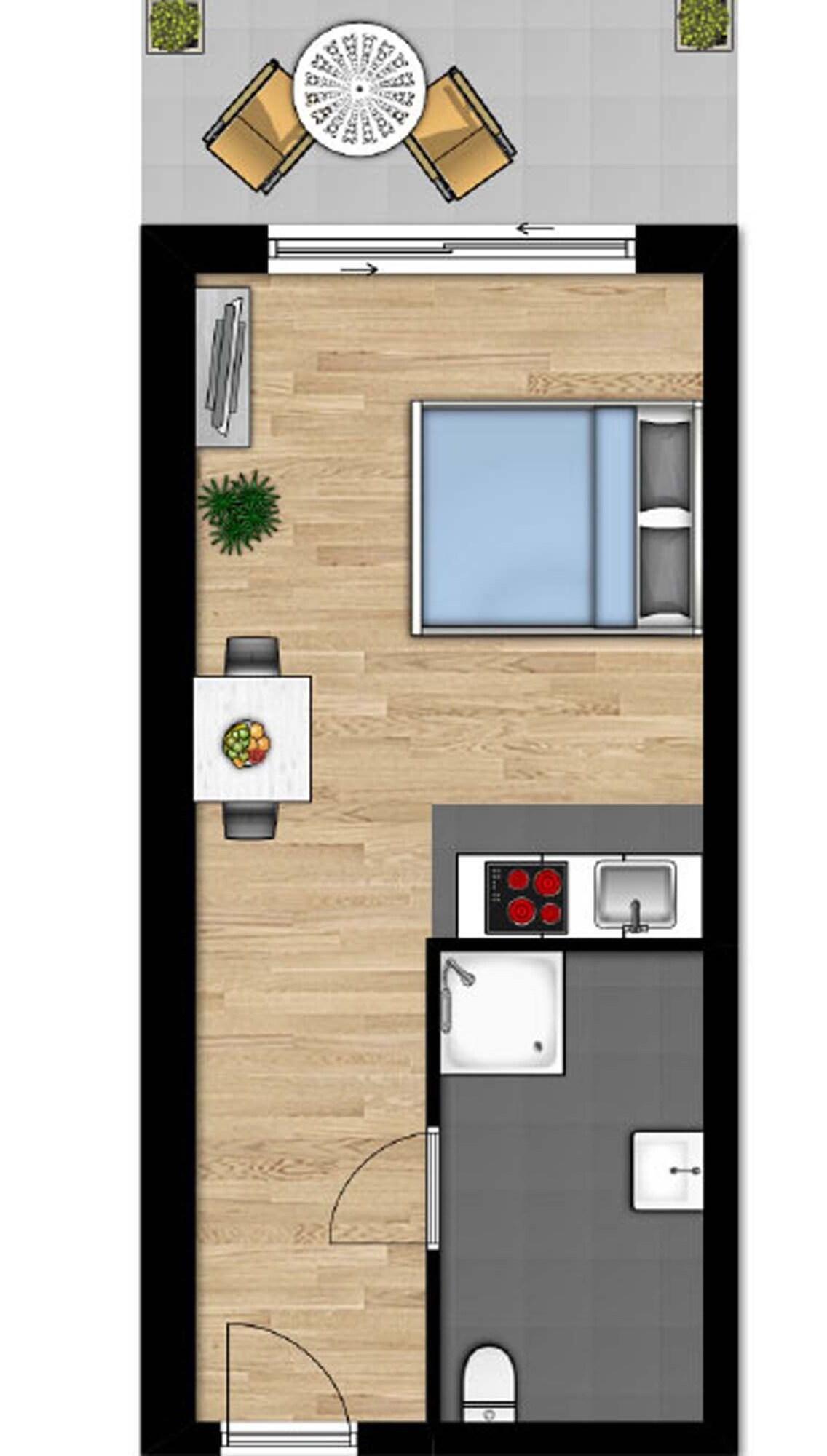 Studio One Bedroom
