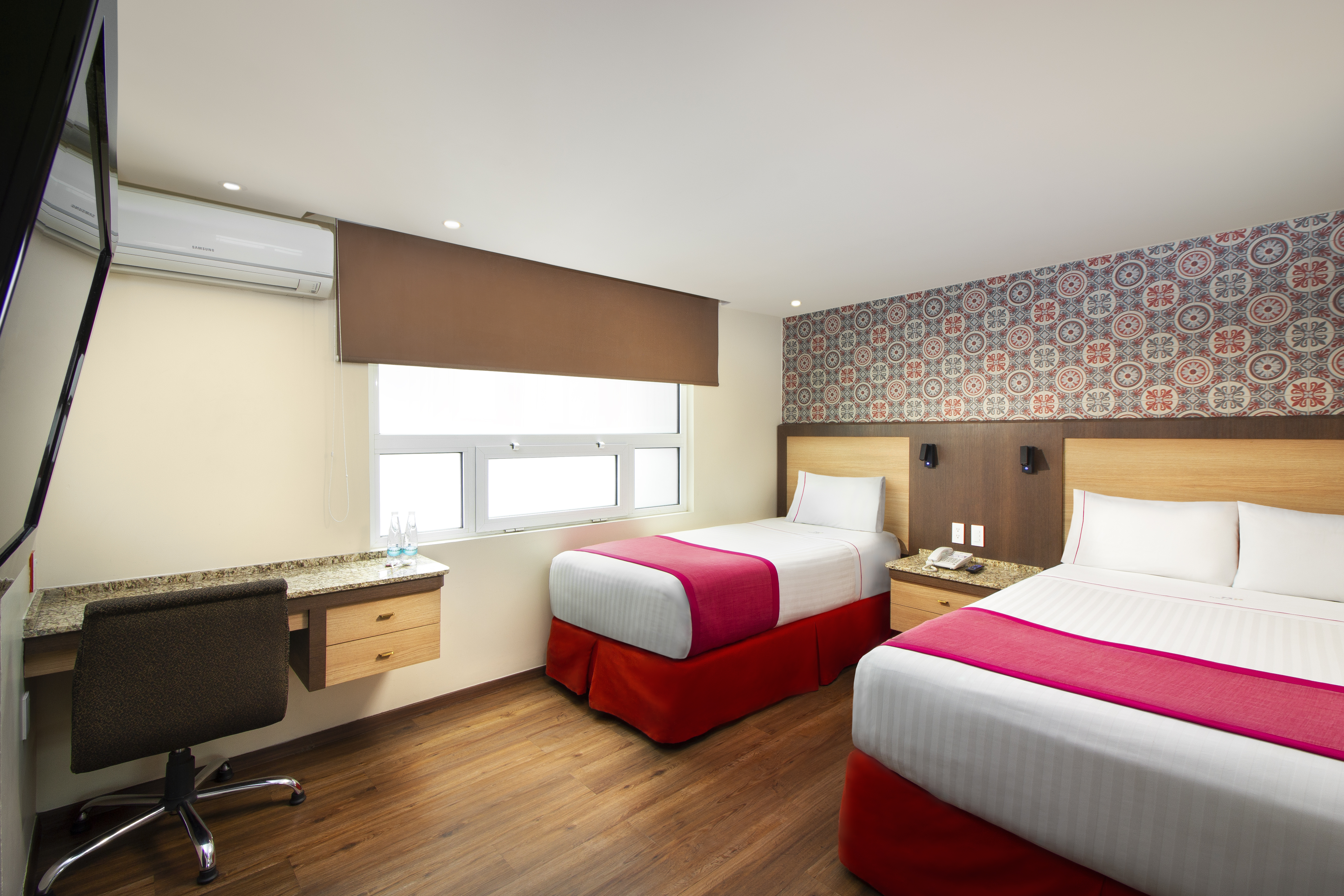 Triple Two Double Beds