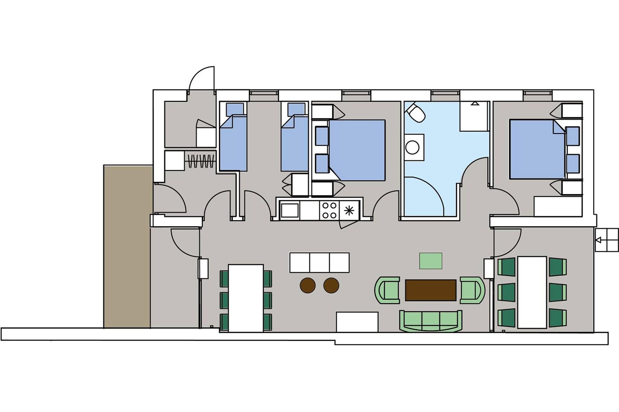 Apartment Capacity 6 Two Bedrooms