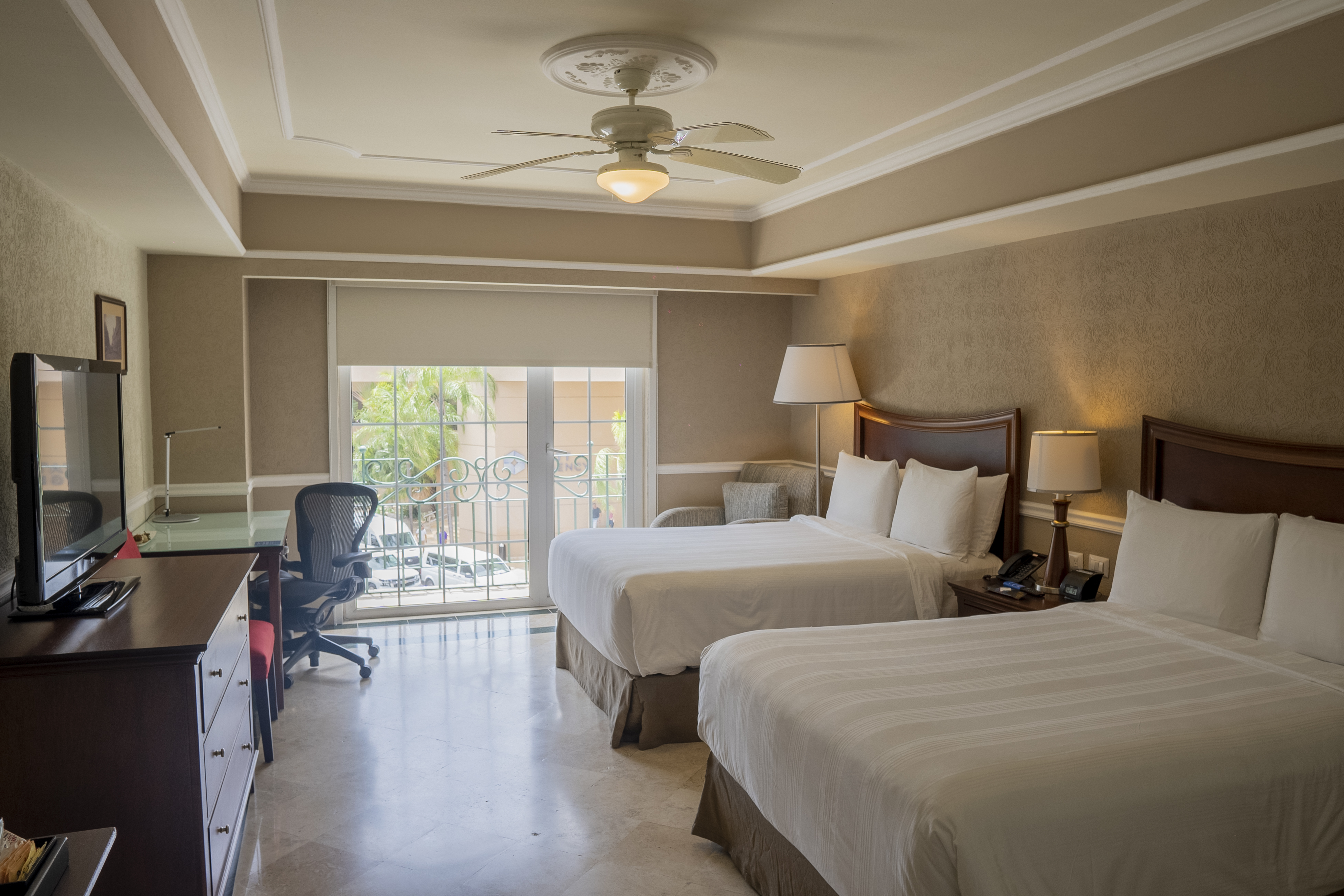 Twin Two Double Beds