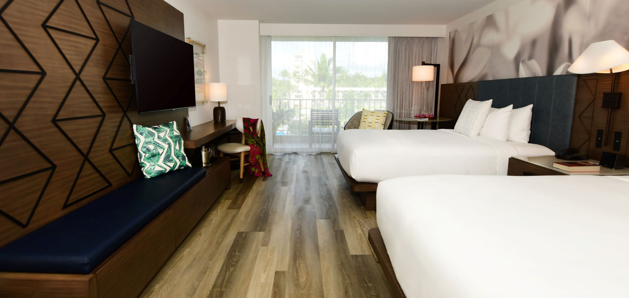 Double Two Queen Beds Pool View