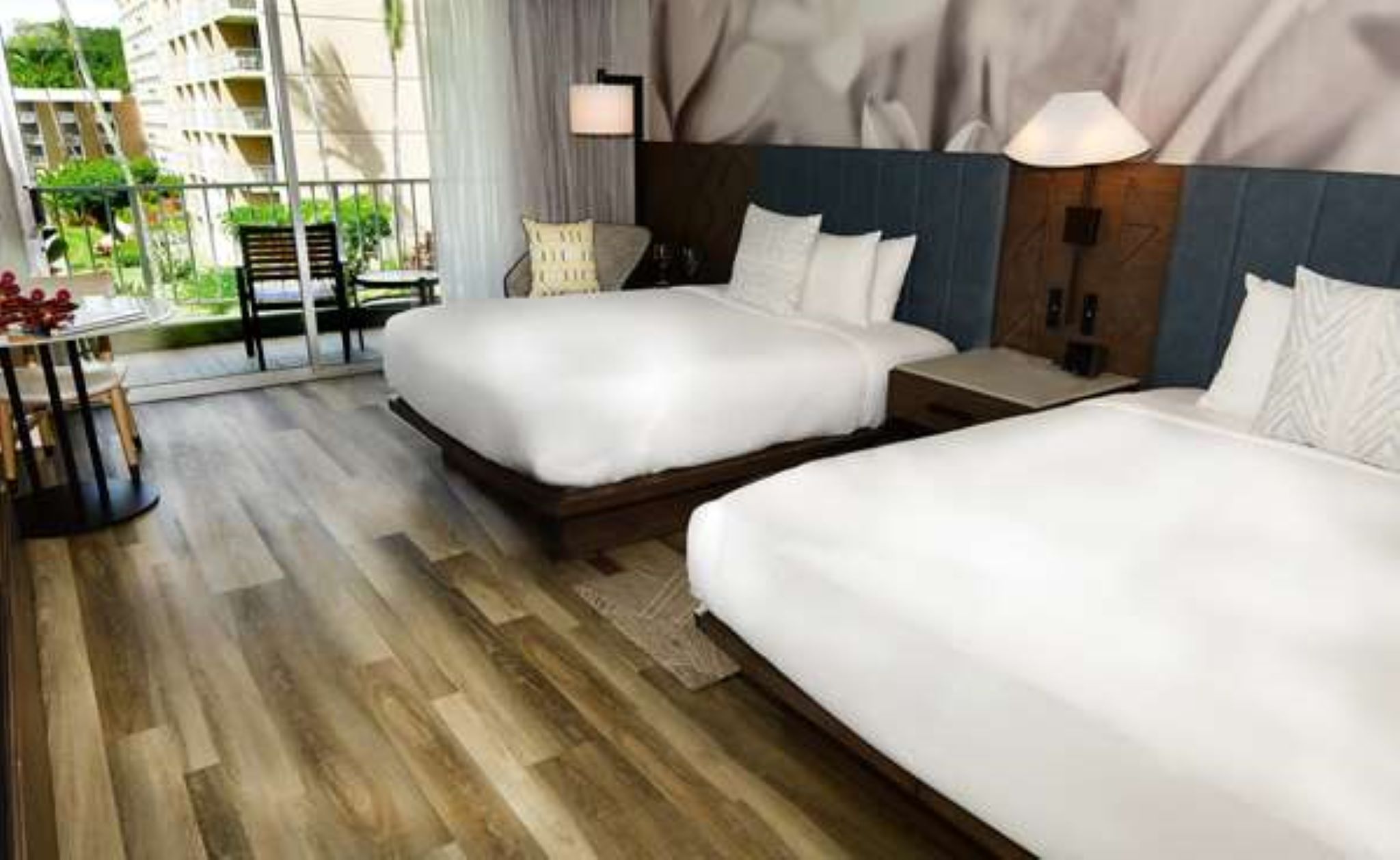 Double Garden View Two Queen Beds