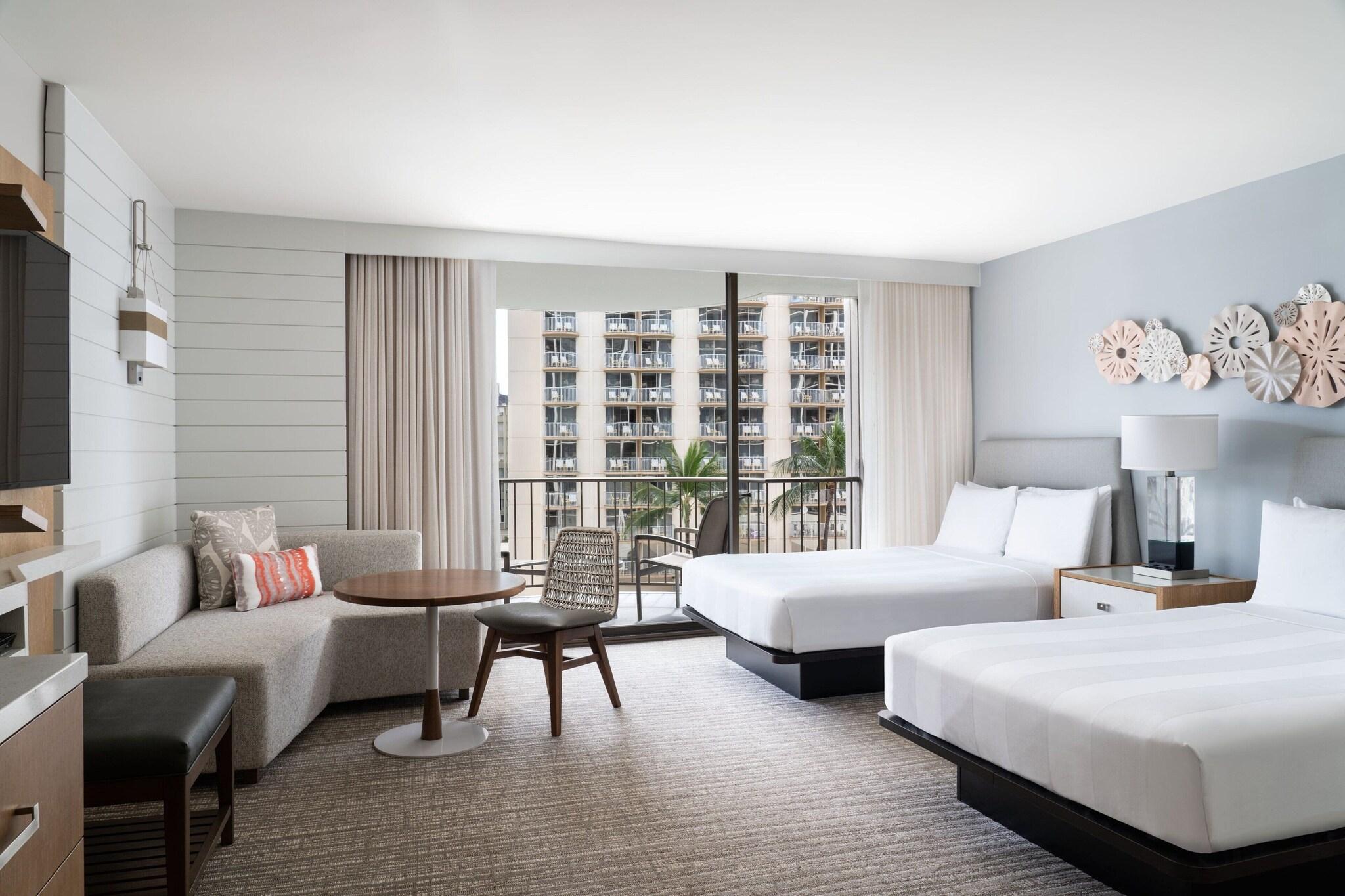 Quadruple City View Two Double Beds