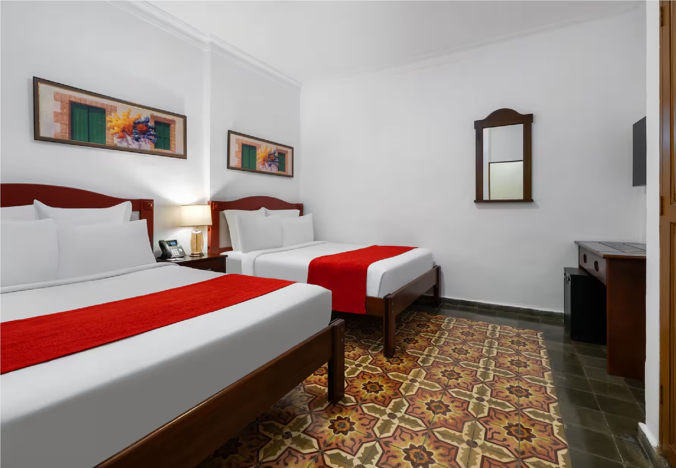 Single Two Queen Beds