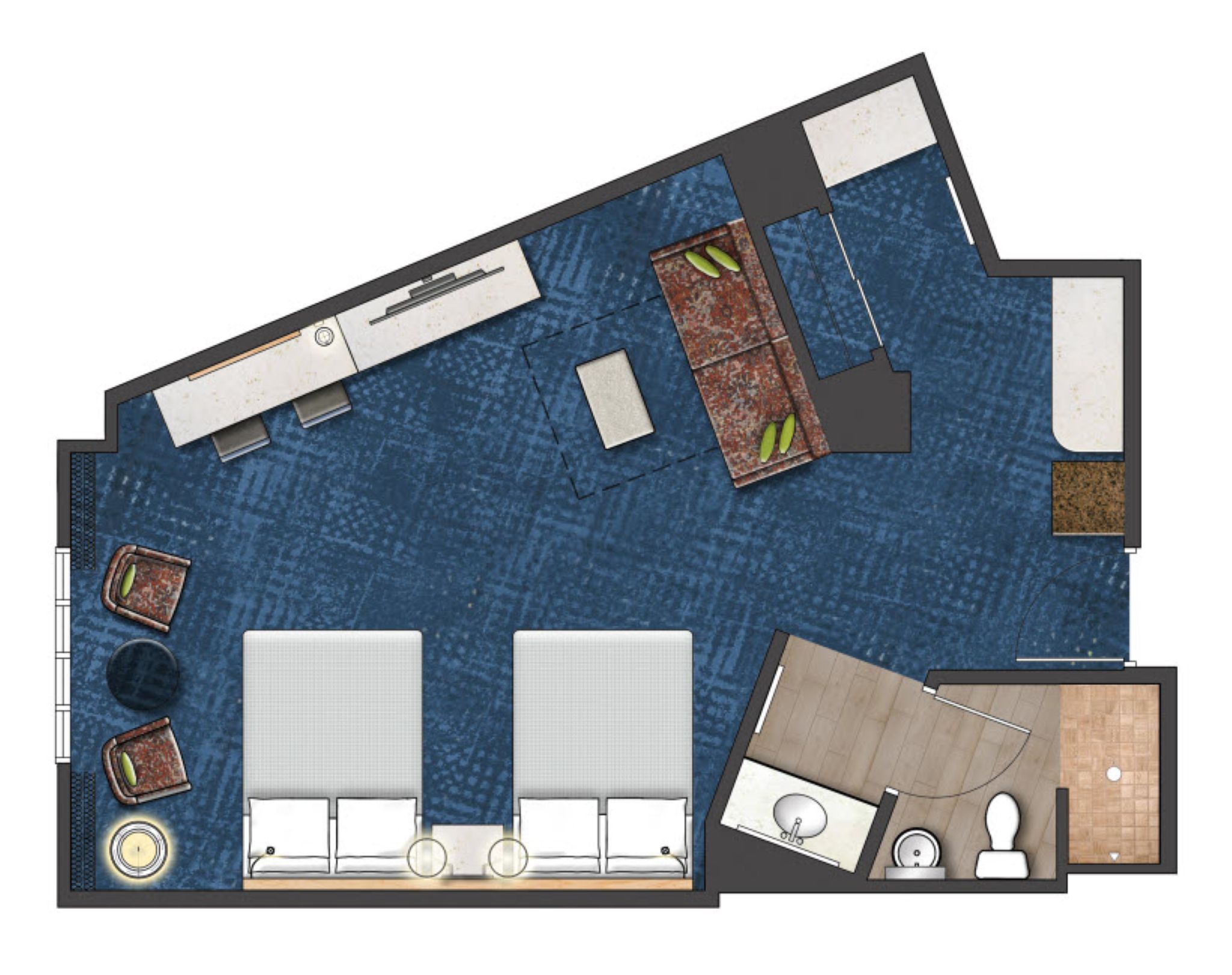 Quadruple Deluxe Two Queen Beds