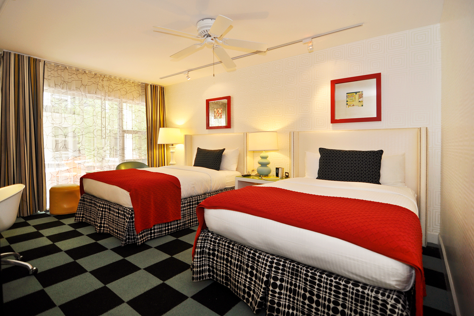 Double Two Double Beds