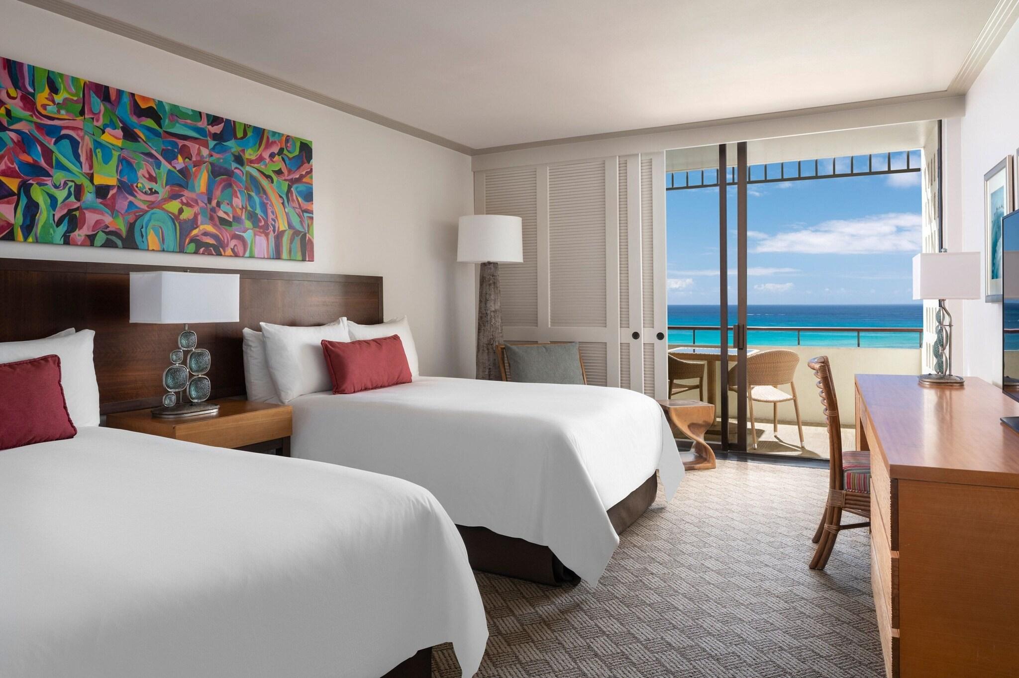 Quadruple Ocean Front Two Double Beds