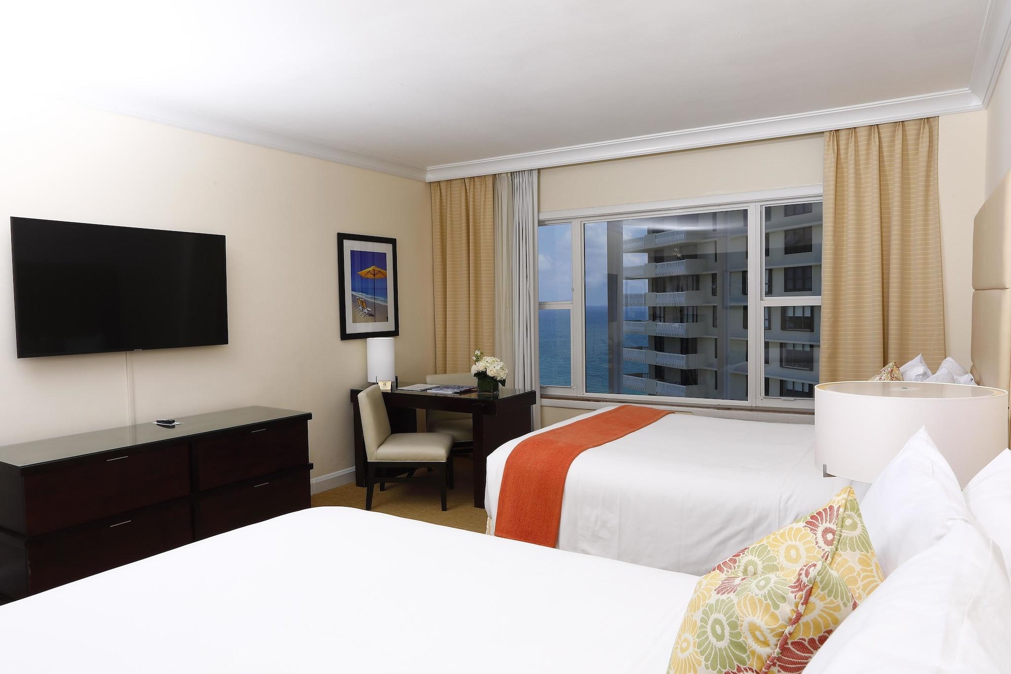 Room Partial Ocean View Two Double Beds