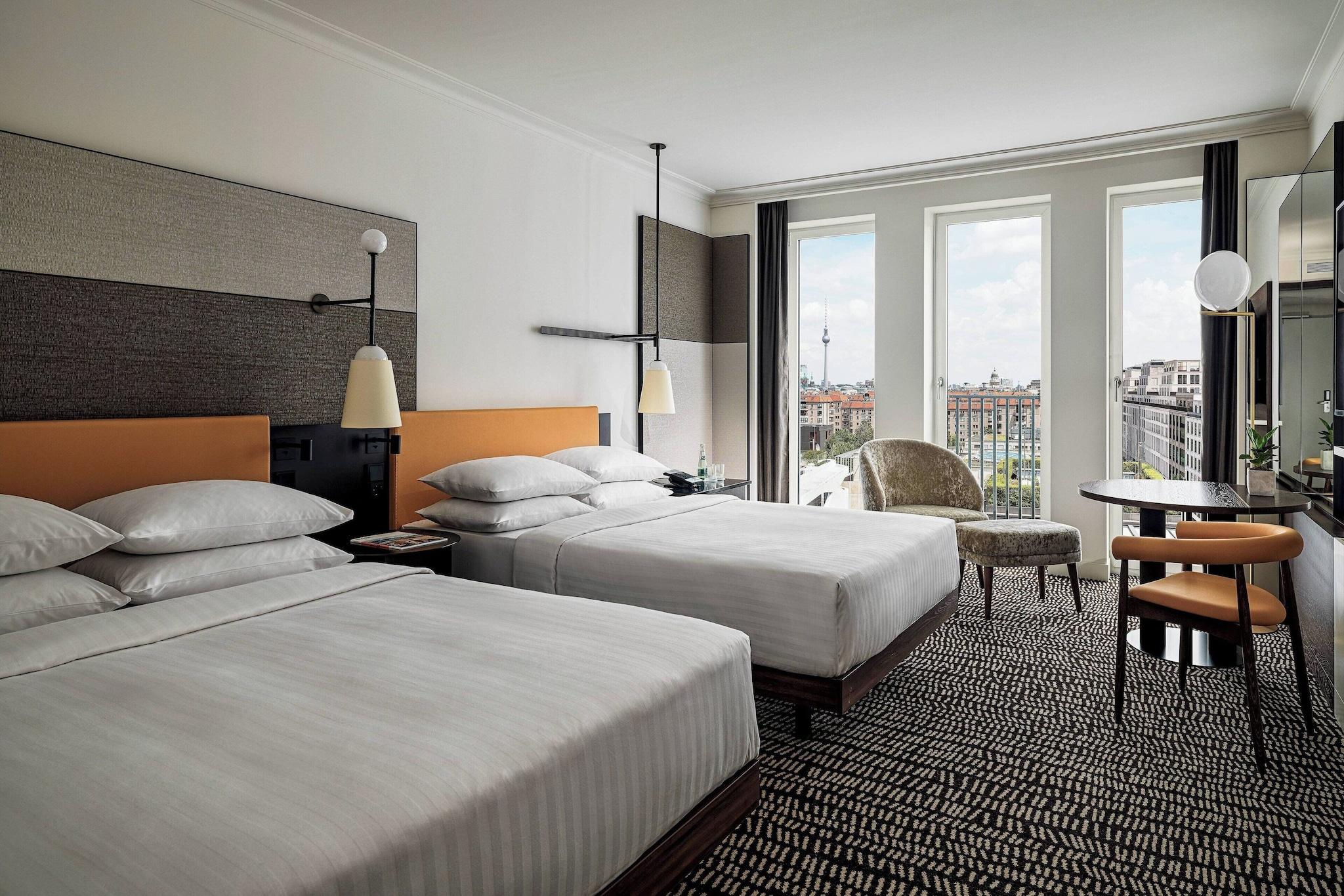 Quadruple City View Two Double Beds