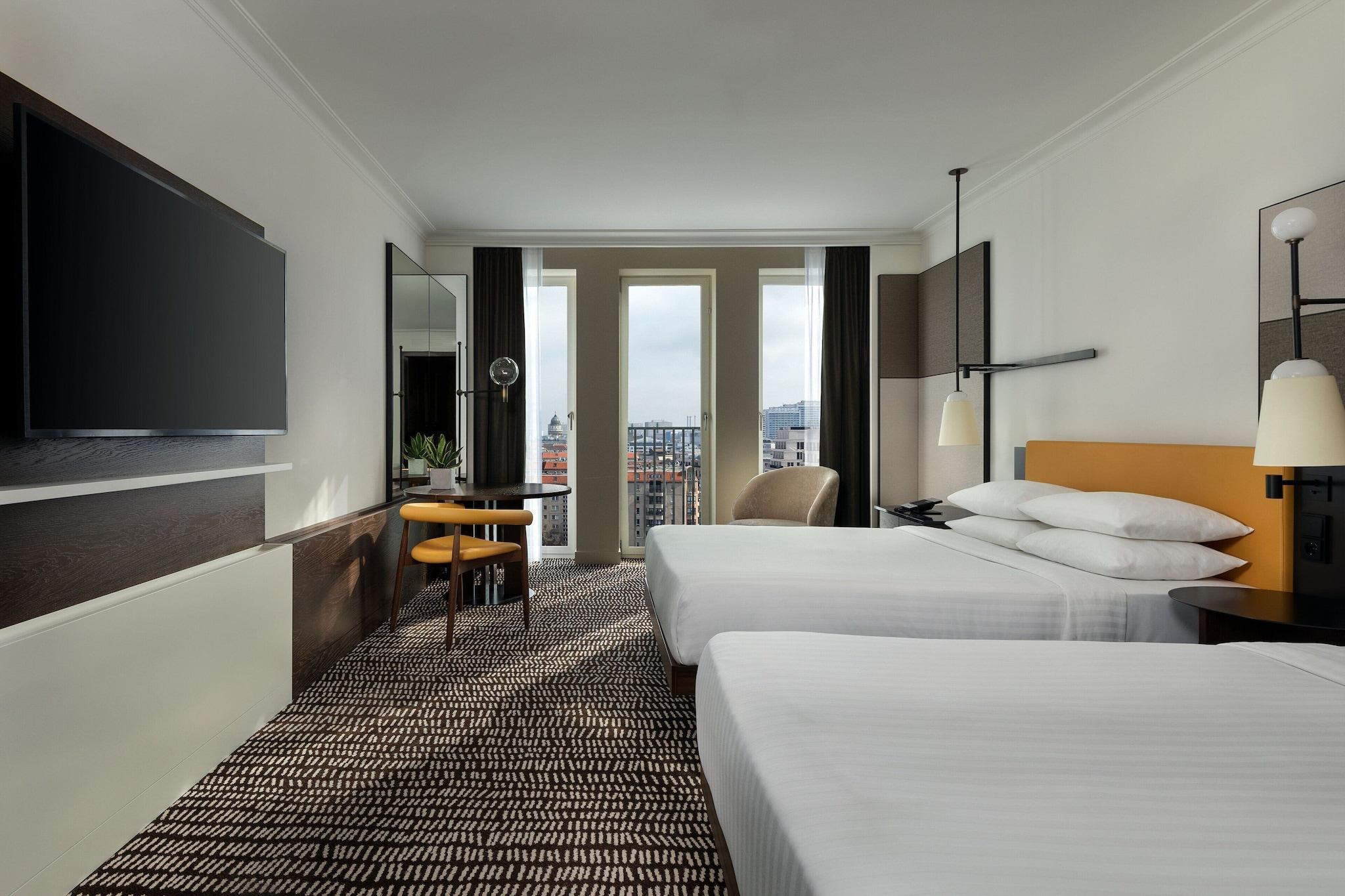 Quadruple City View Two Double Beds