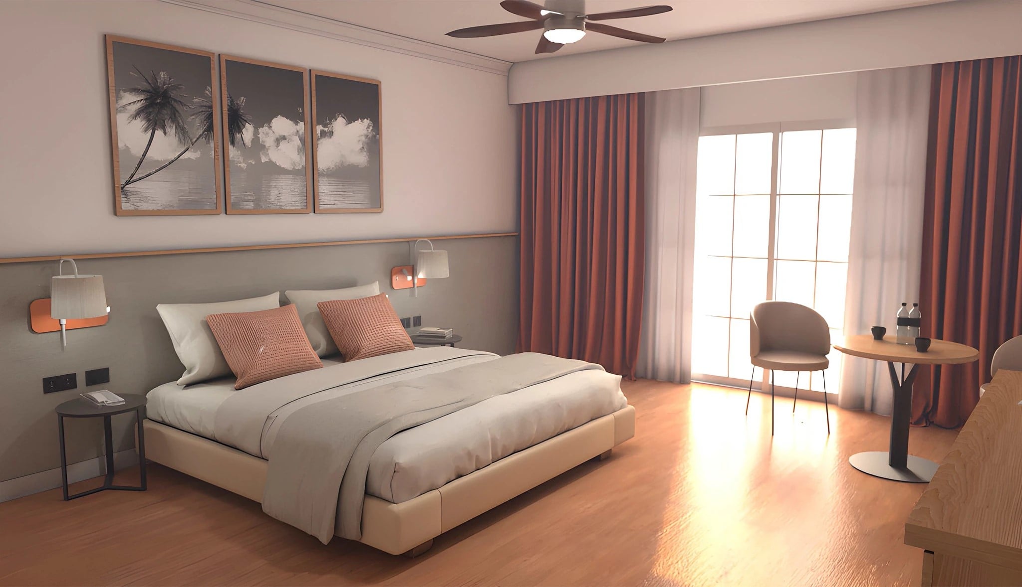 Double Two Double Beds