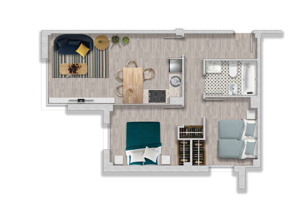 Apartment Capacity 6 Two Bedrooms