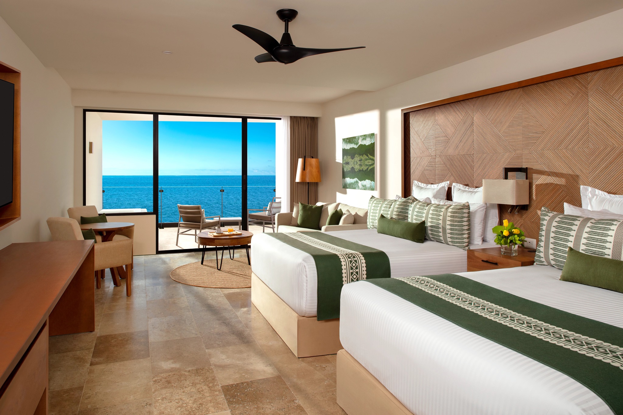 Junior Suite Ocean Front Two Double Beds