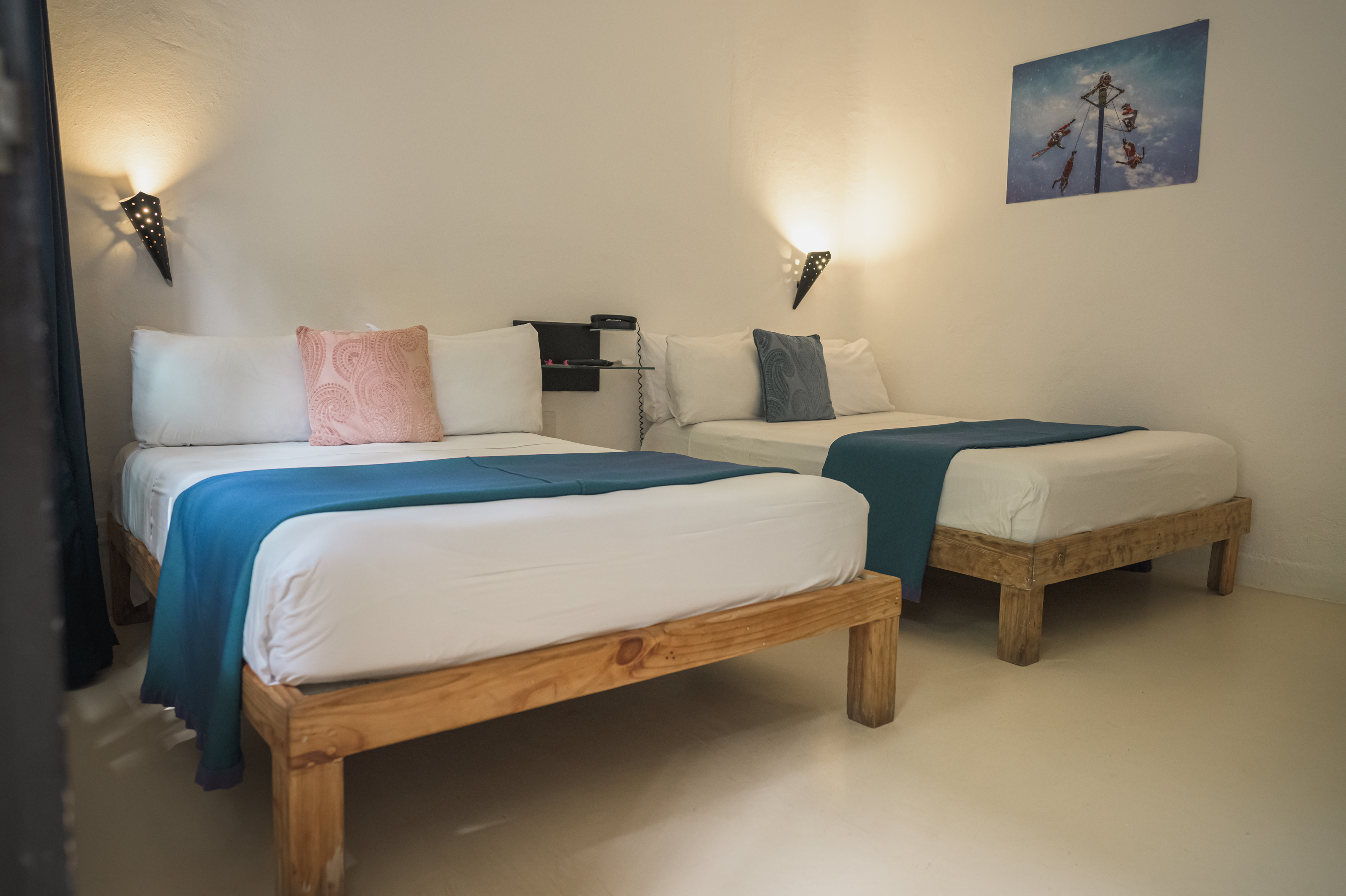 Triple Two Double Beds