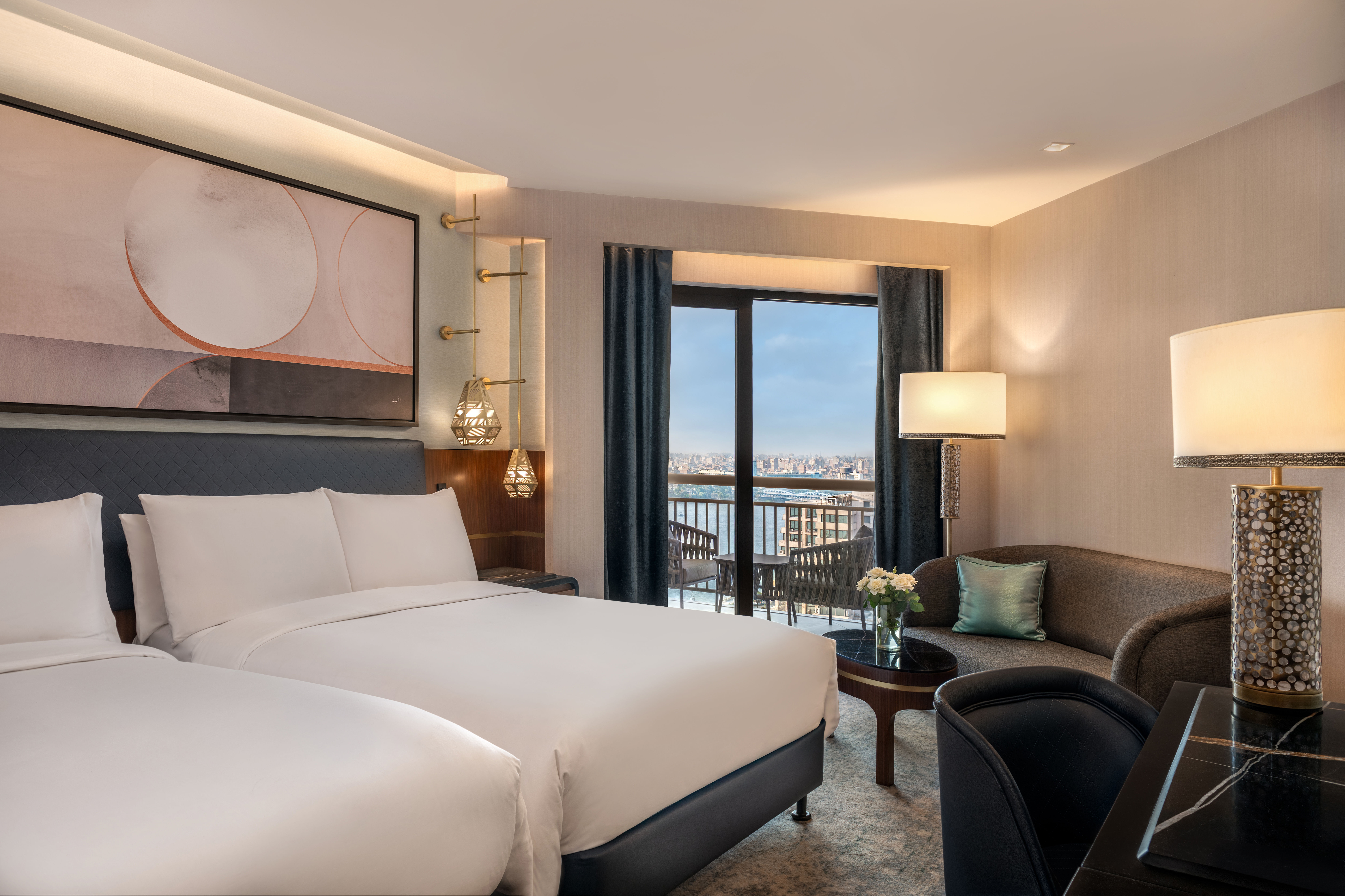 Twin Two Double Beds with Views