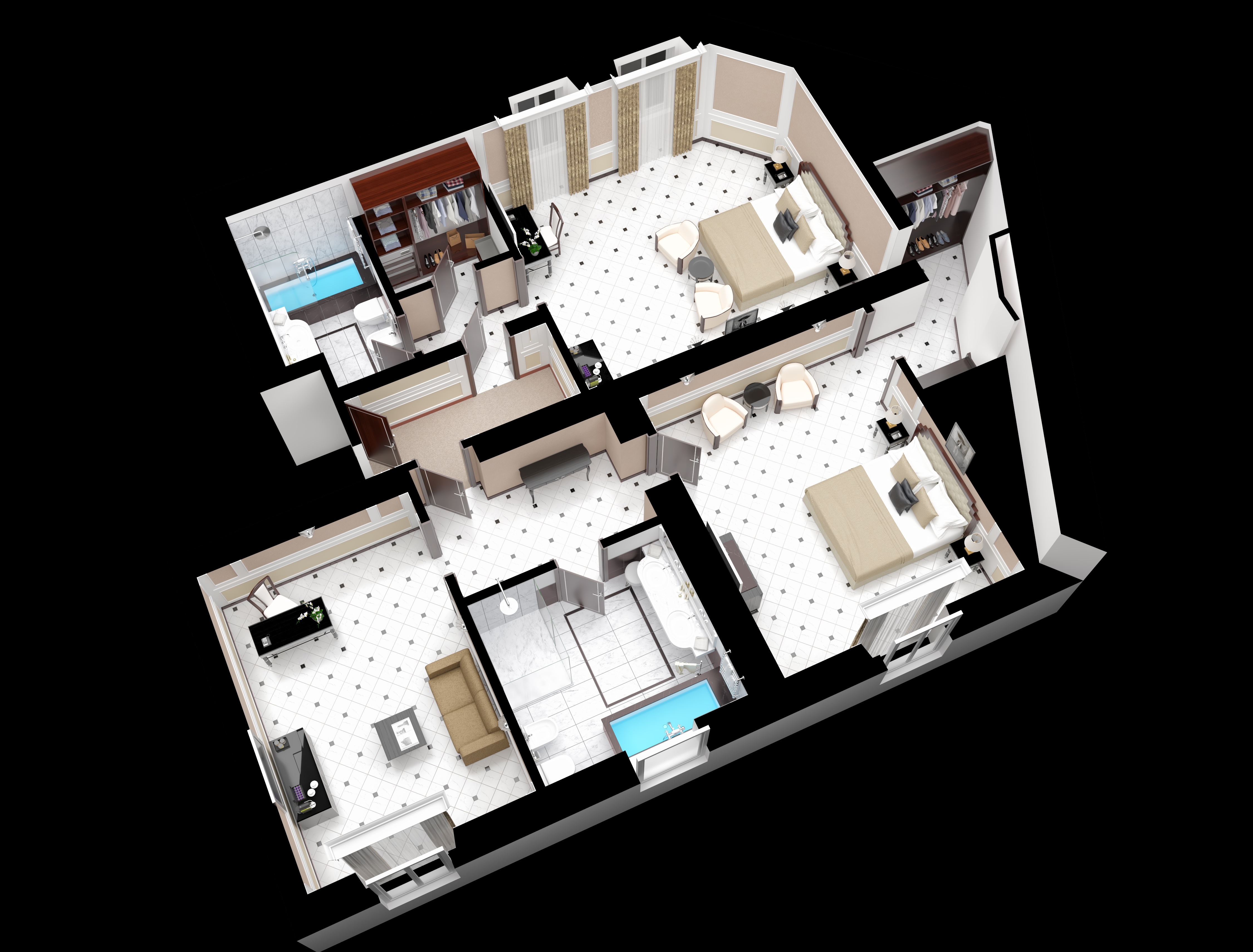 Family Room Two Bedrooms