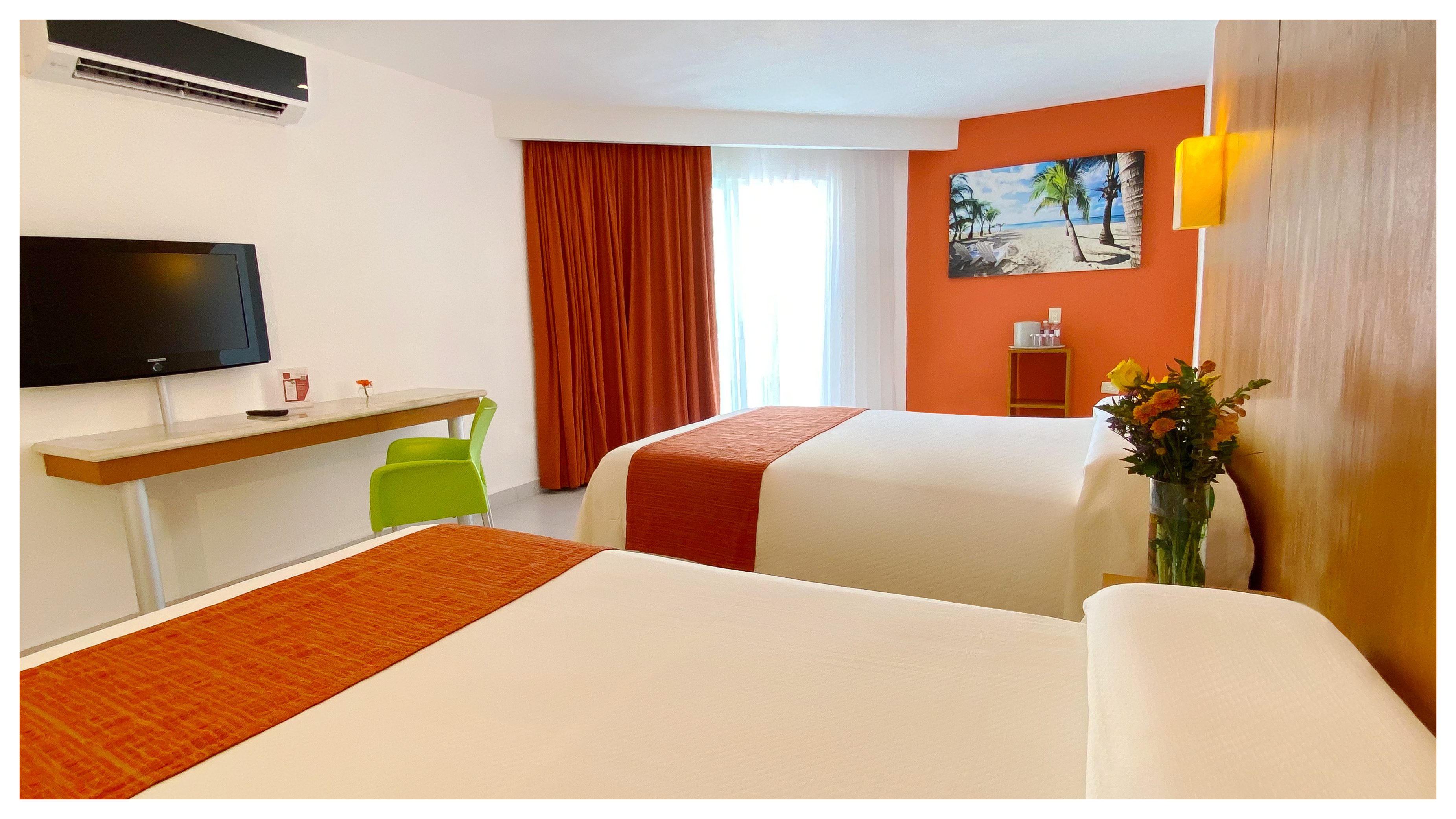 Double Two Double Beds