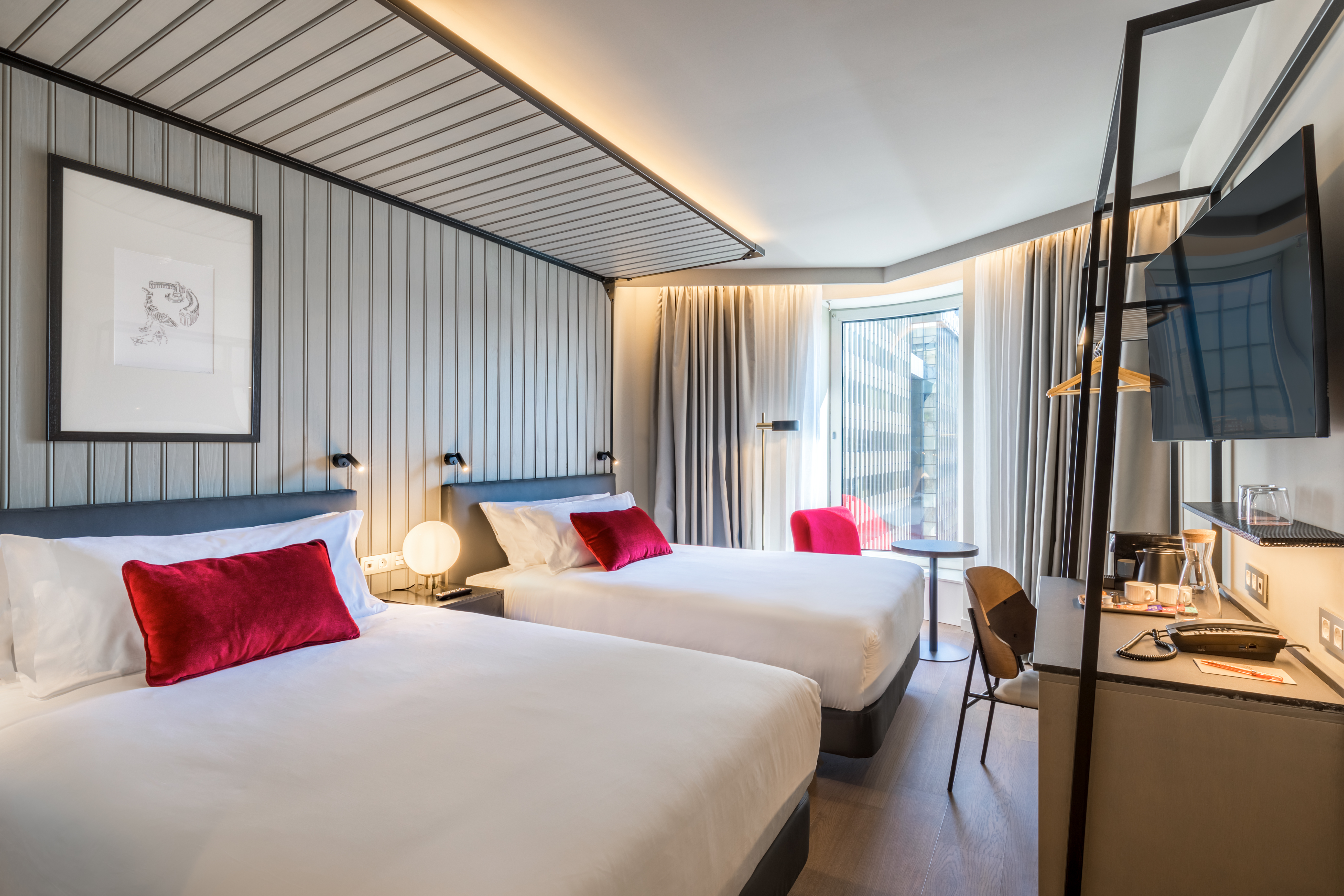 Double City View Two Double Beds