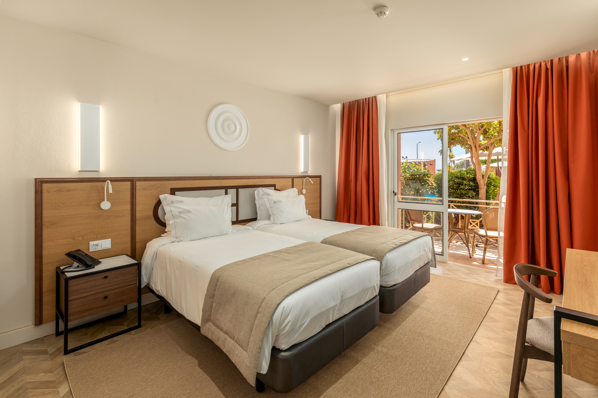 Twin Garden View with Balcony