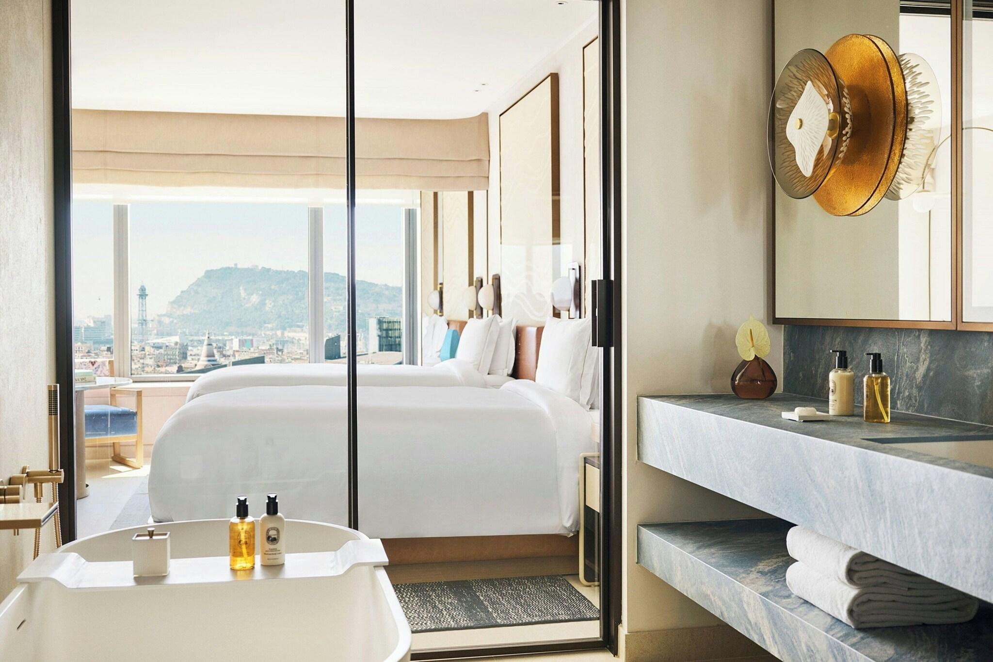 Quadruple City View Two Double Beds