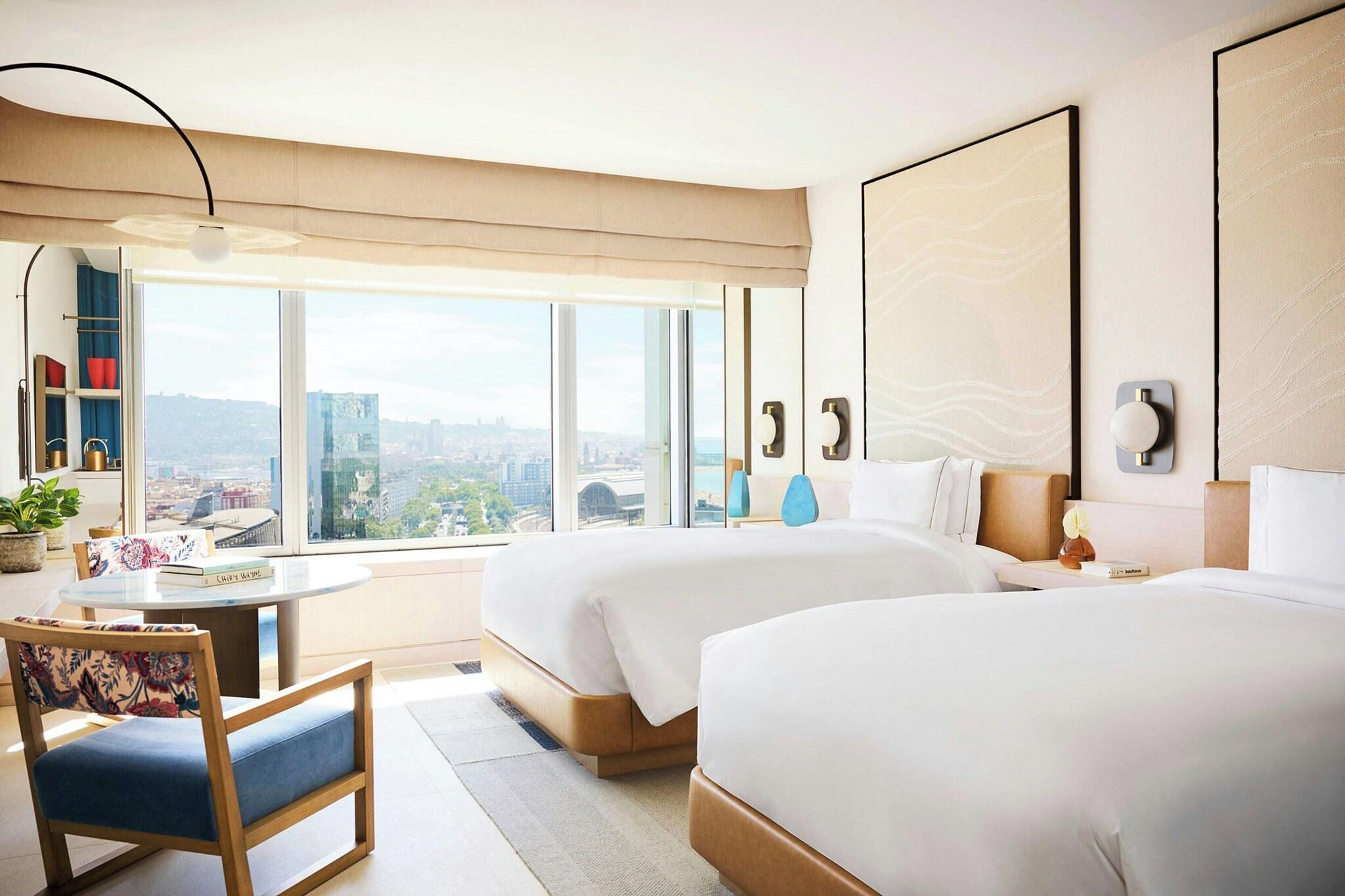 Quadruple City View Two Double Beds