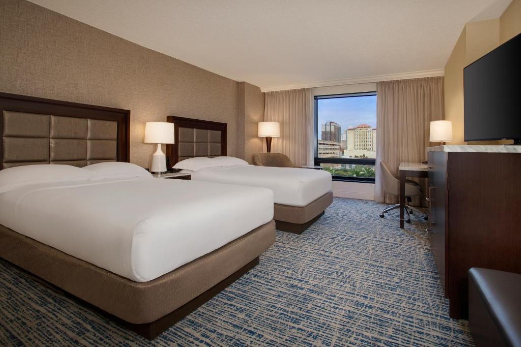 Double City View Two Double Beds