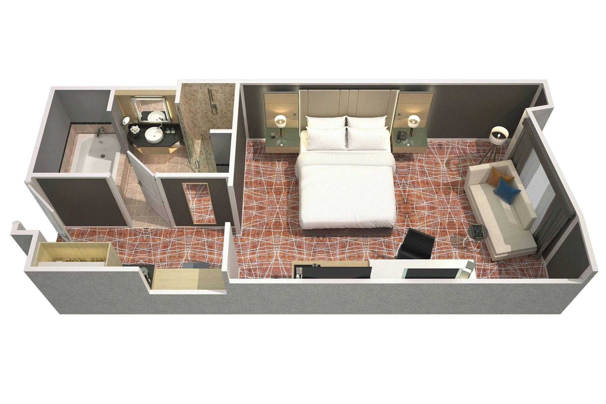 Quadruple City View Two Double Beds