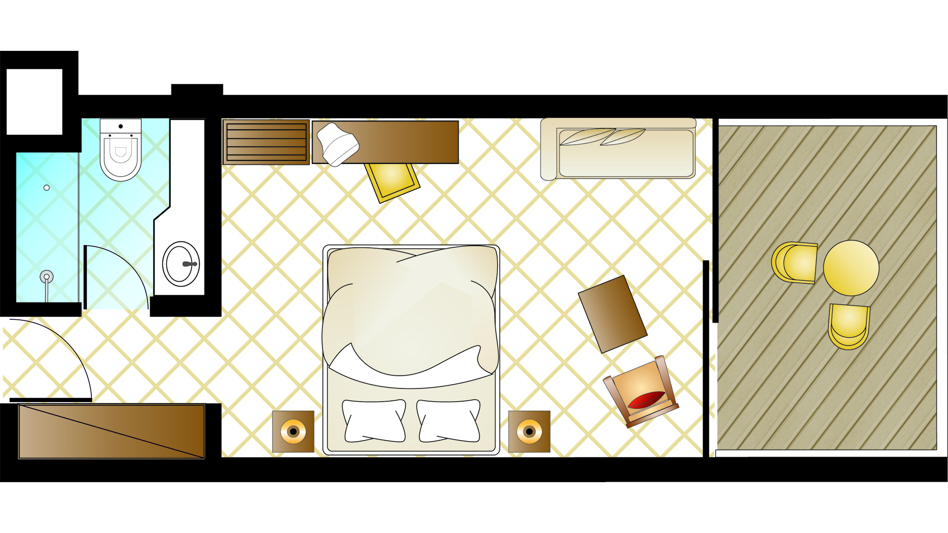 Double or Twin Guest Room Sea View