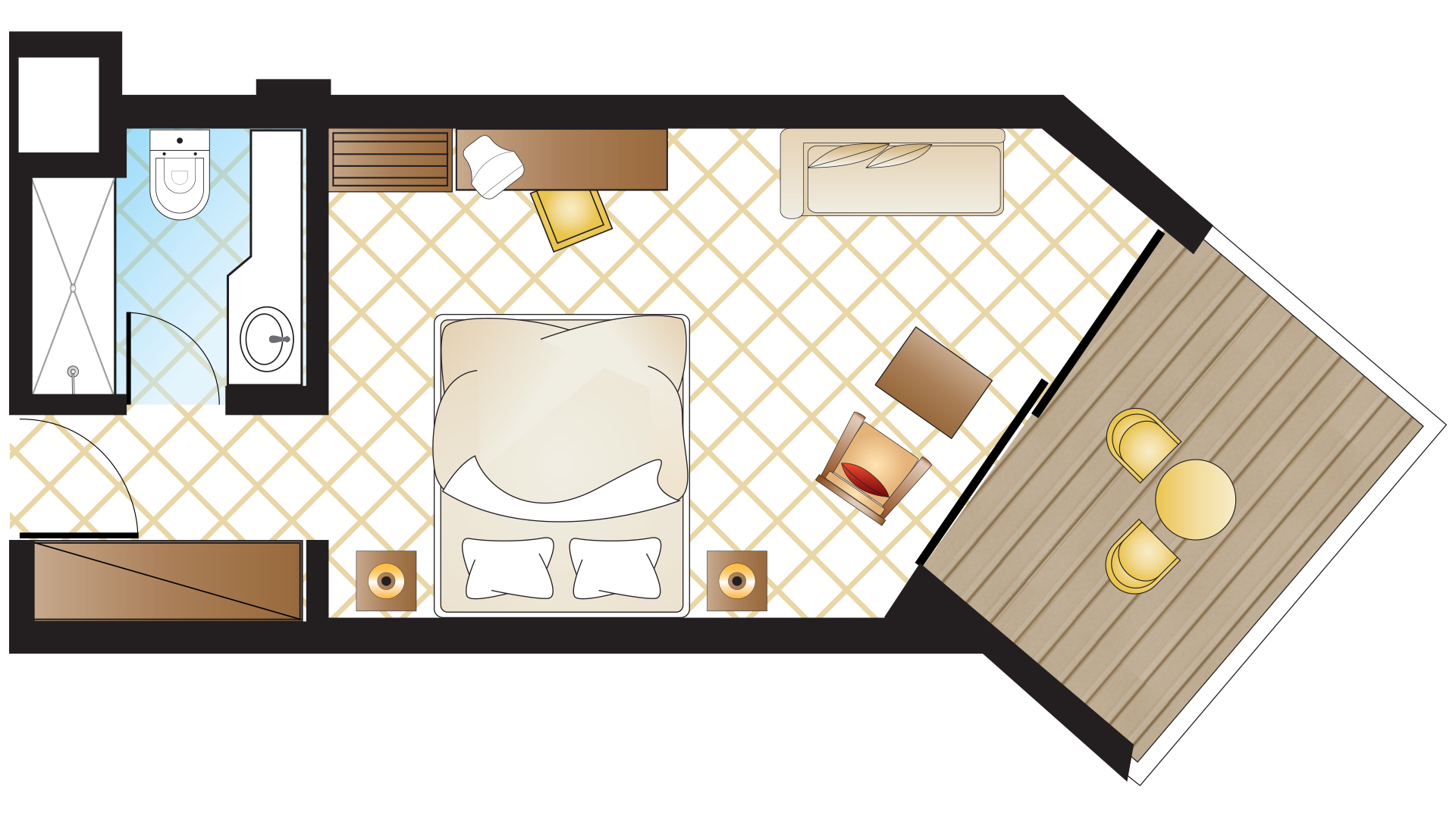 Double or Twin Superior Side Sea View