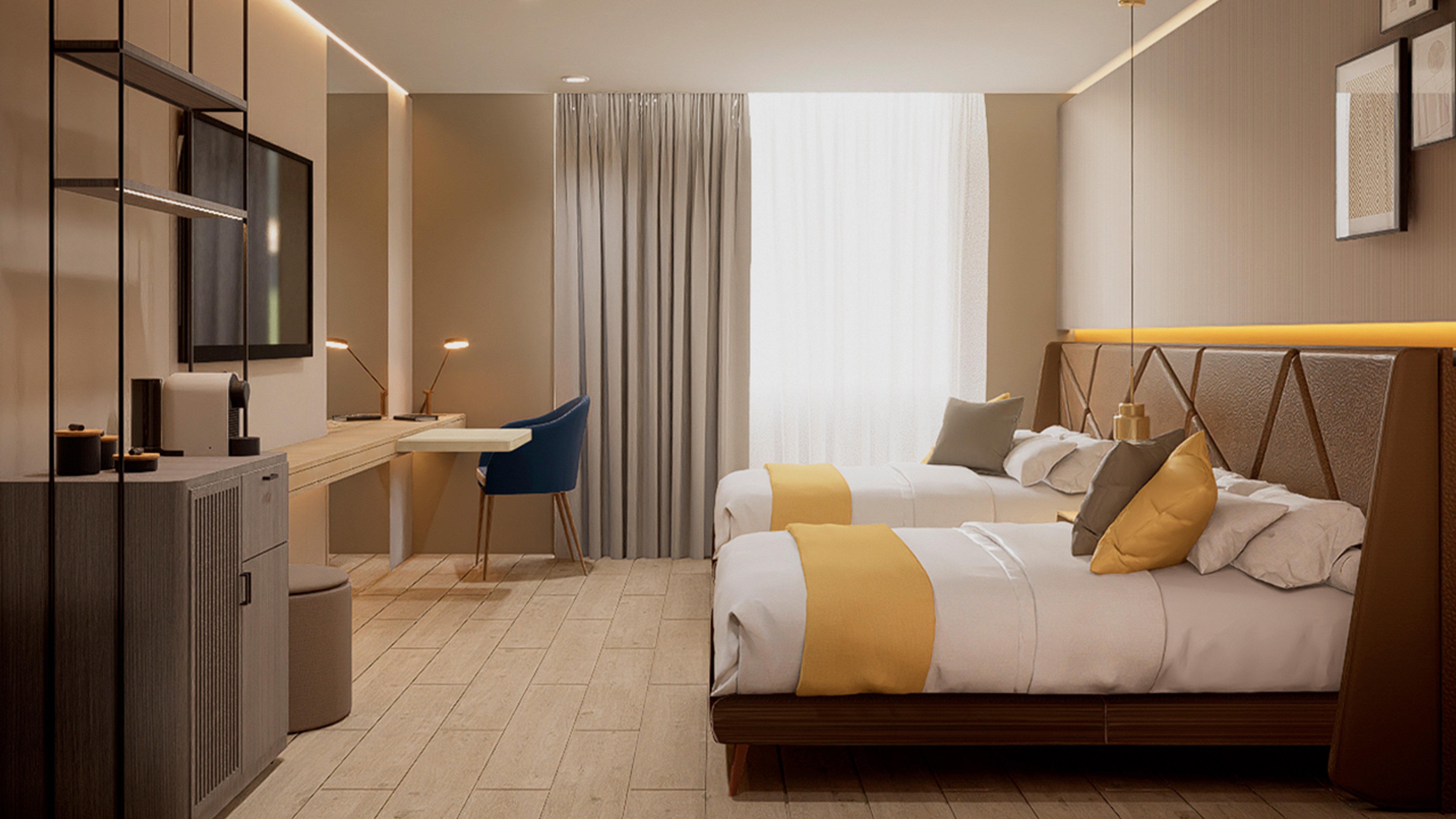 Quadruple Two Queen Beds