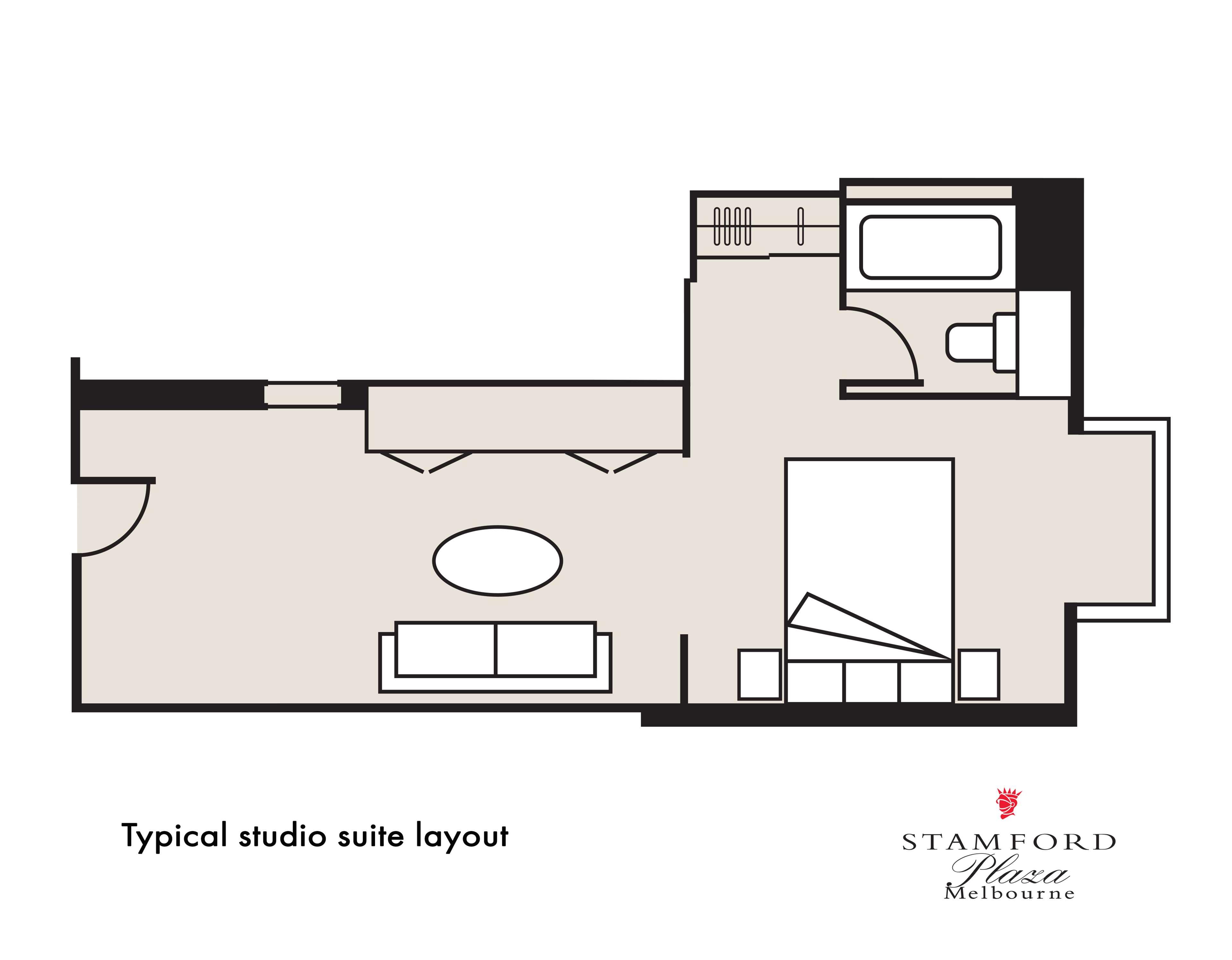 Studio Queen Size Bed