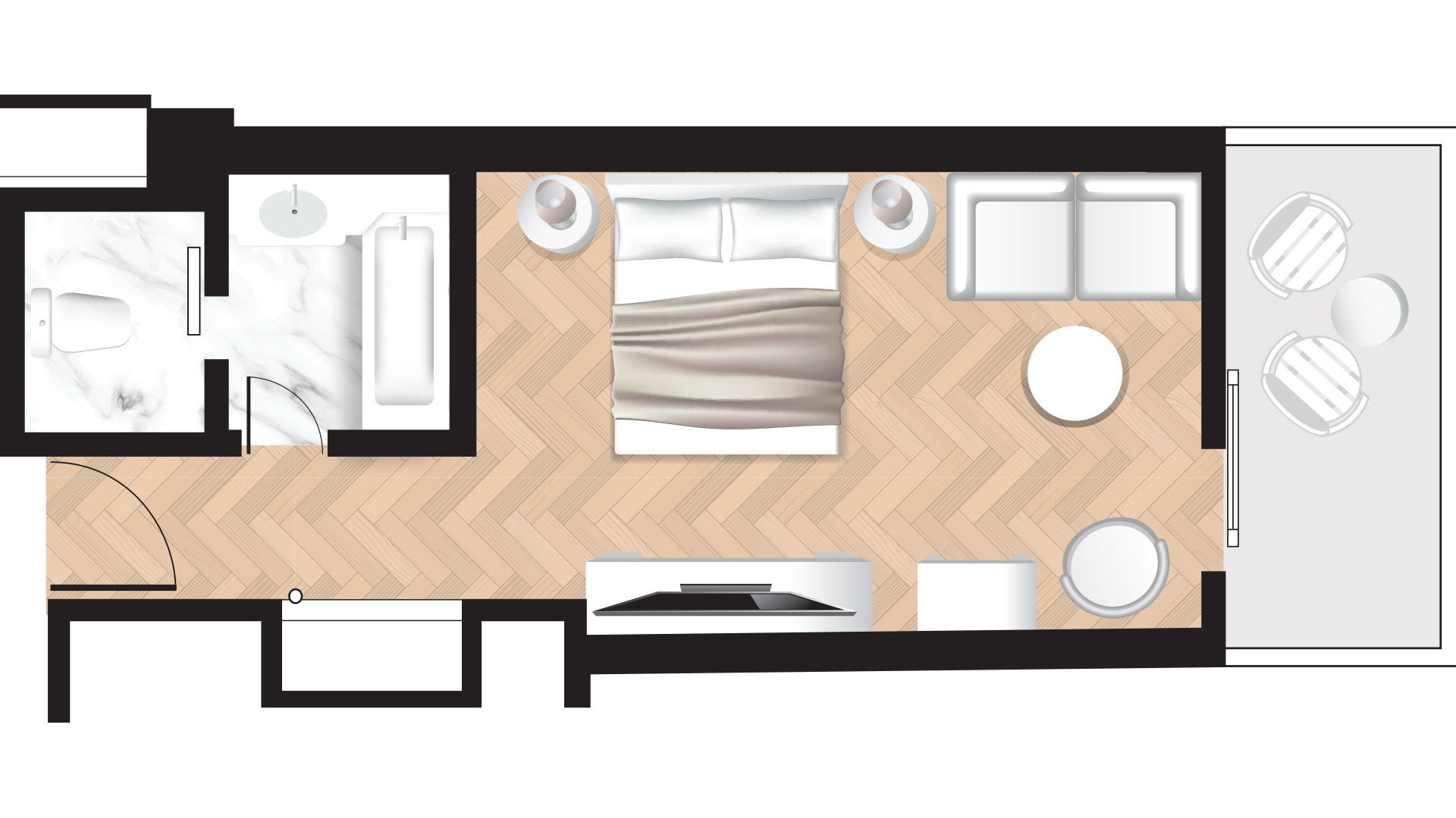 Double or Twin Sea View Capacity 2