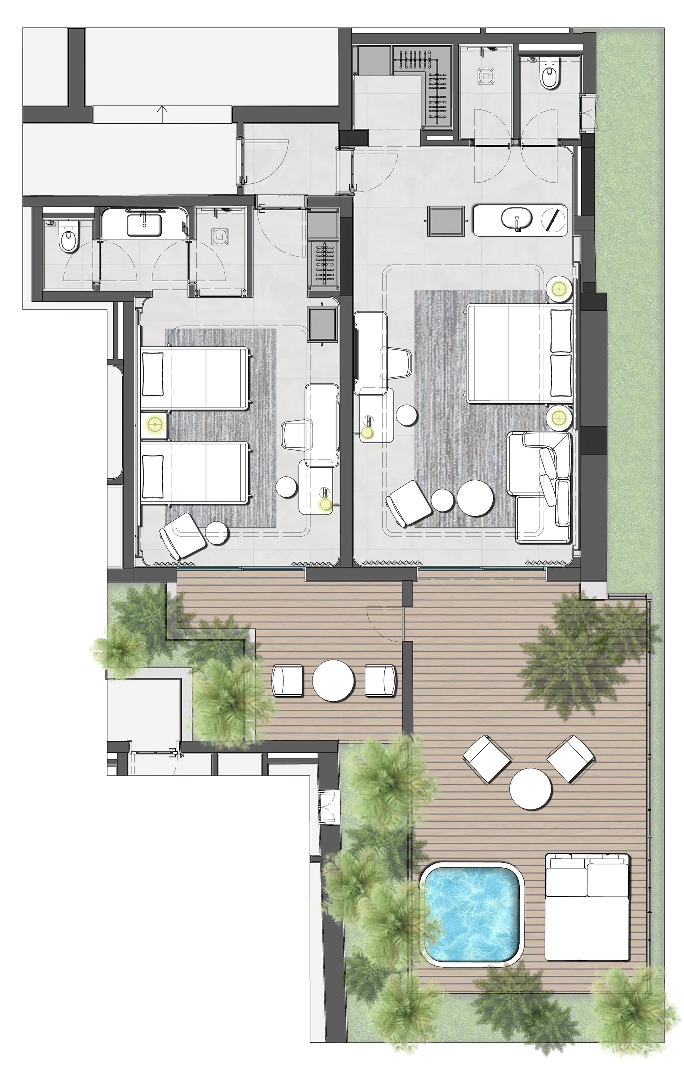 Suite Beach Front Two Bedrooms