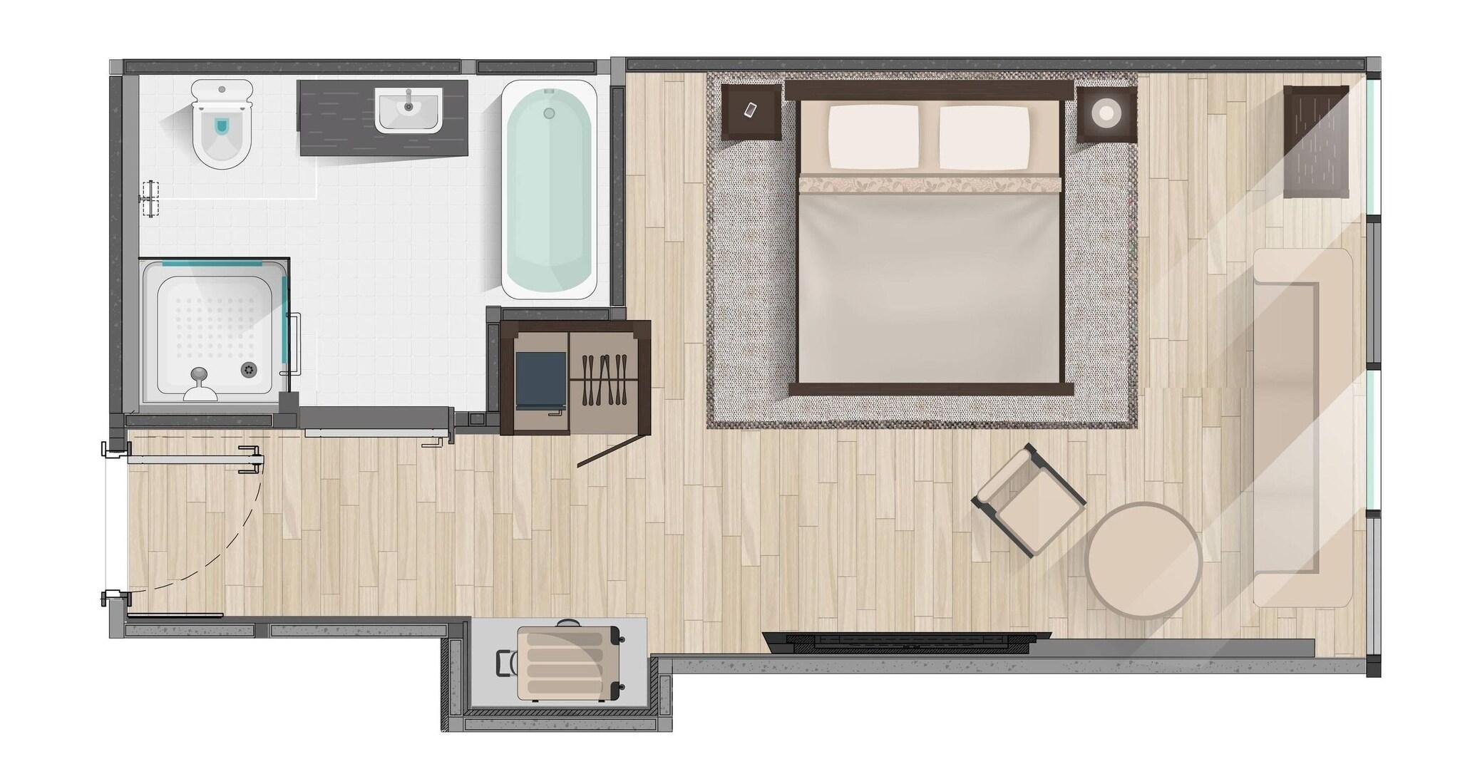 Double City View King Bed