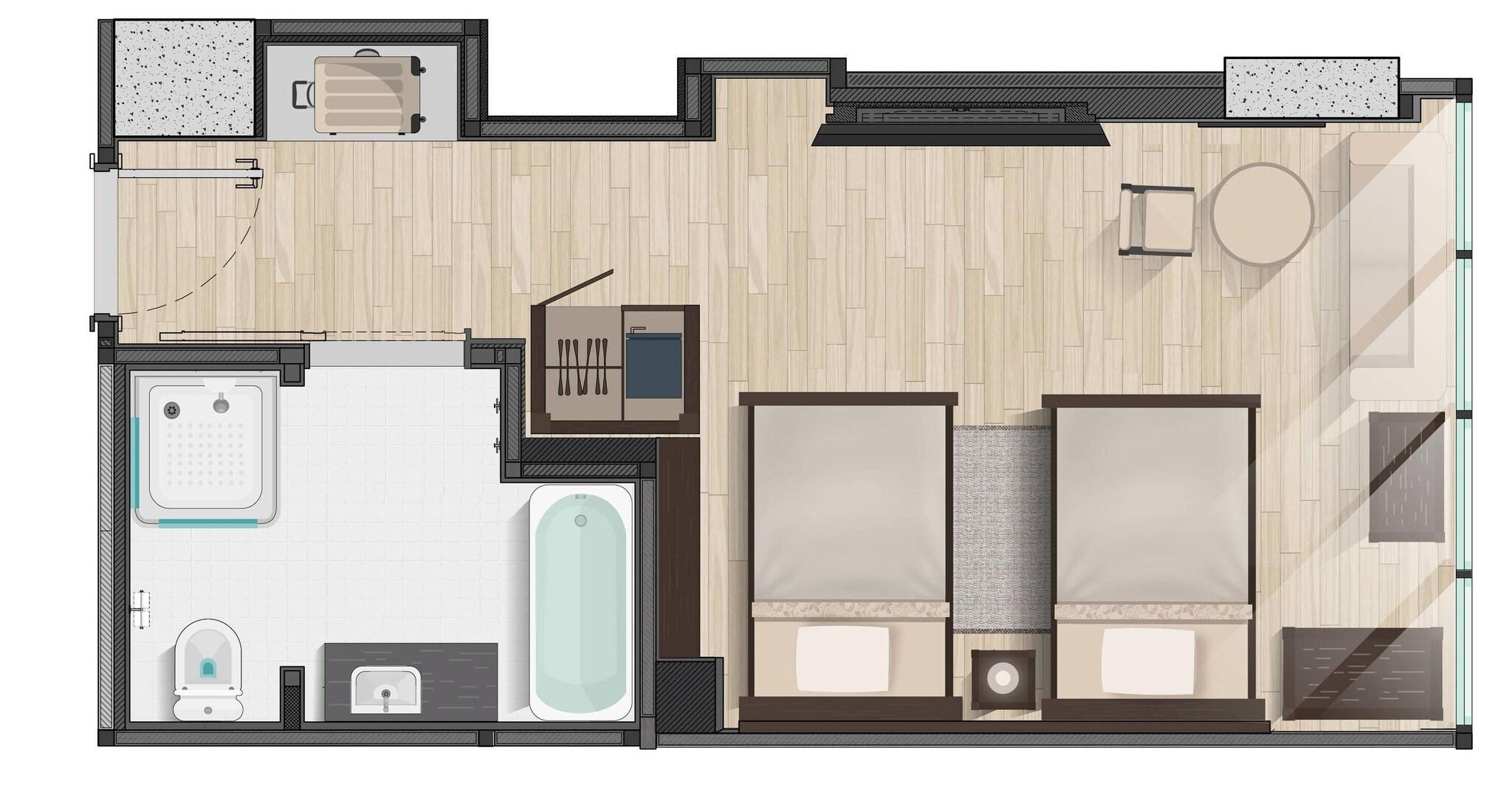 Double City View King Bed