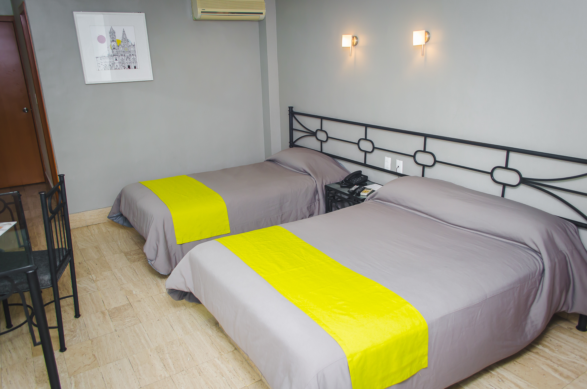 Triple Two Double Beds