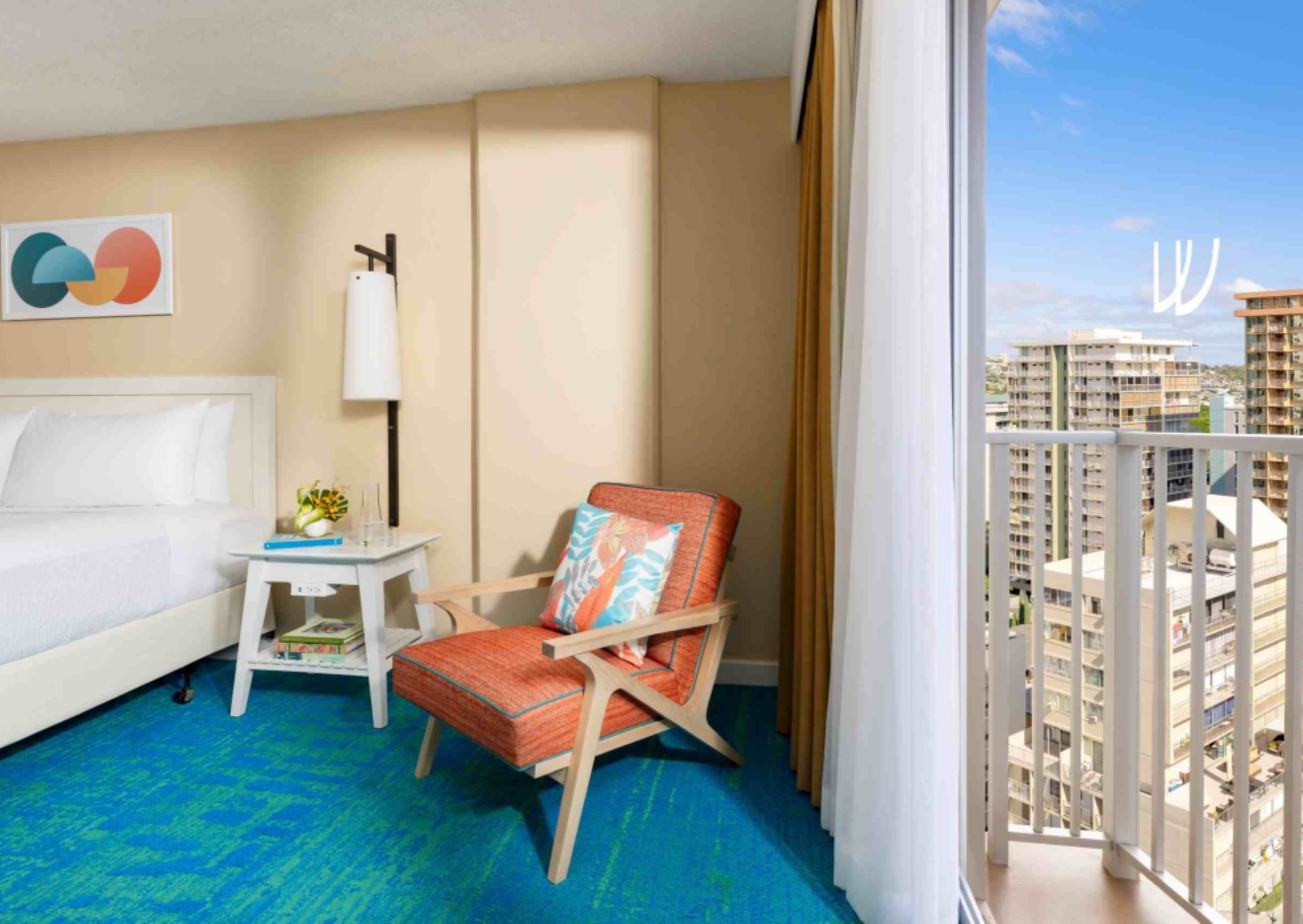 Double Partial Ocean View Two Double Beds