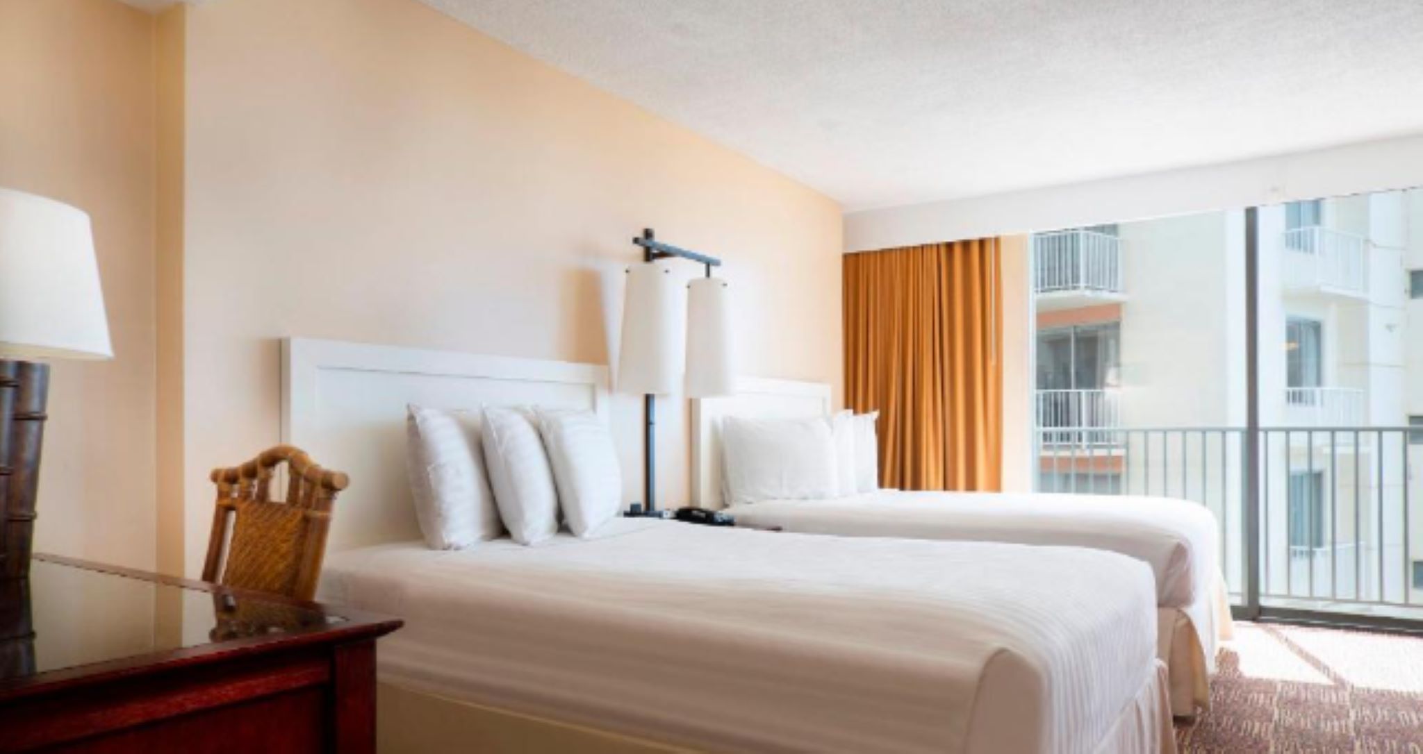 Room Partial Ocean View Two Double Beds