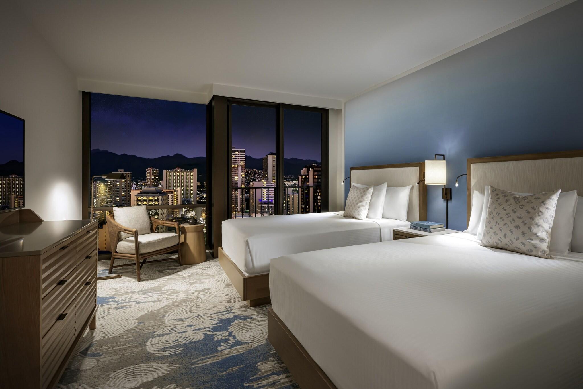 Double Two Double Beds with Views