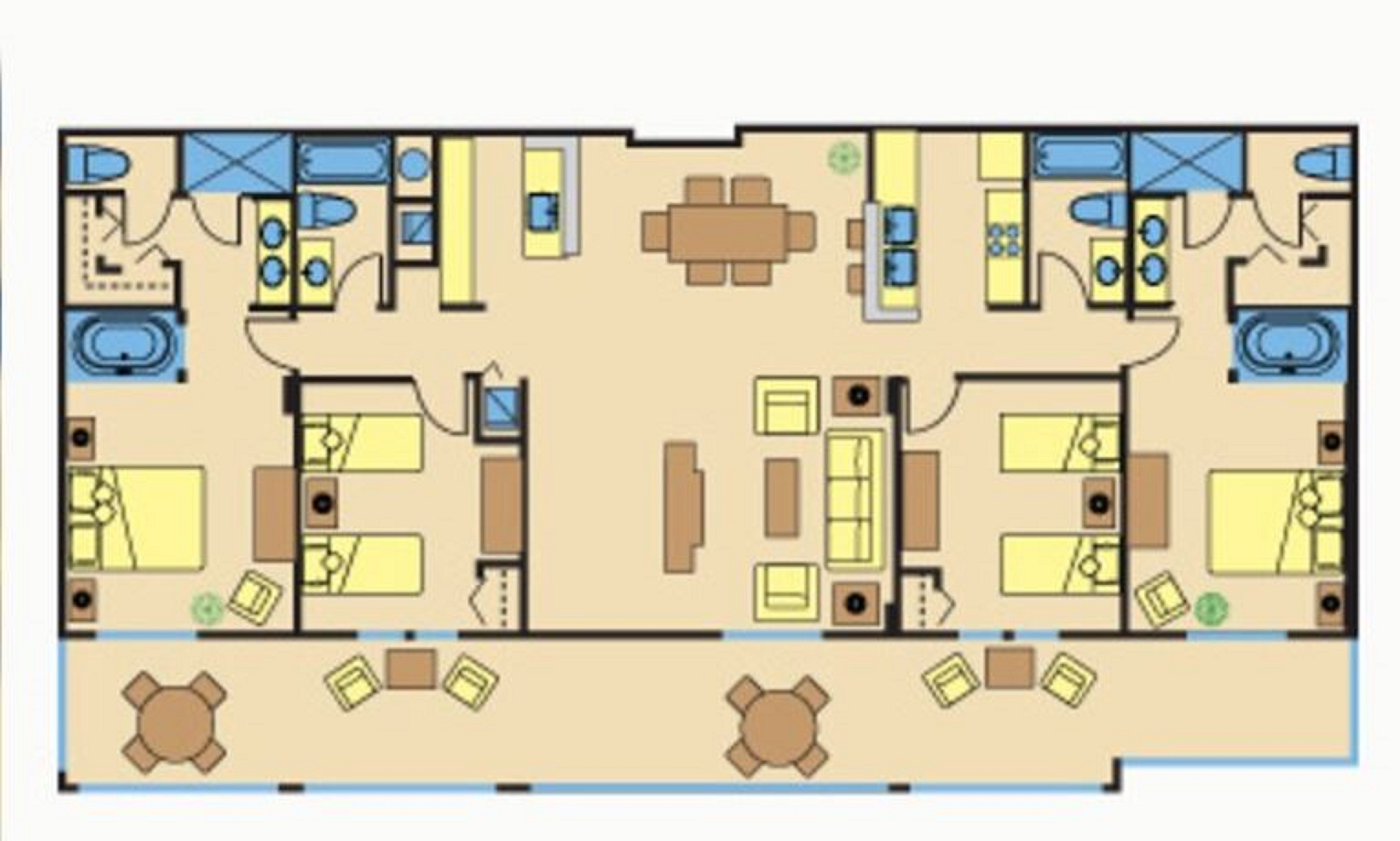 Apartment Four Bedrooms with More Than Three Bathrooms