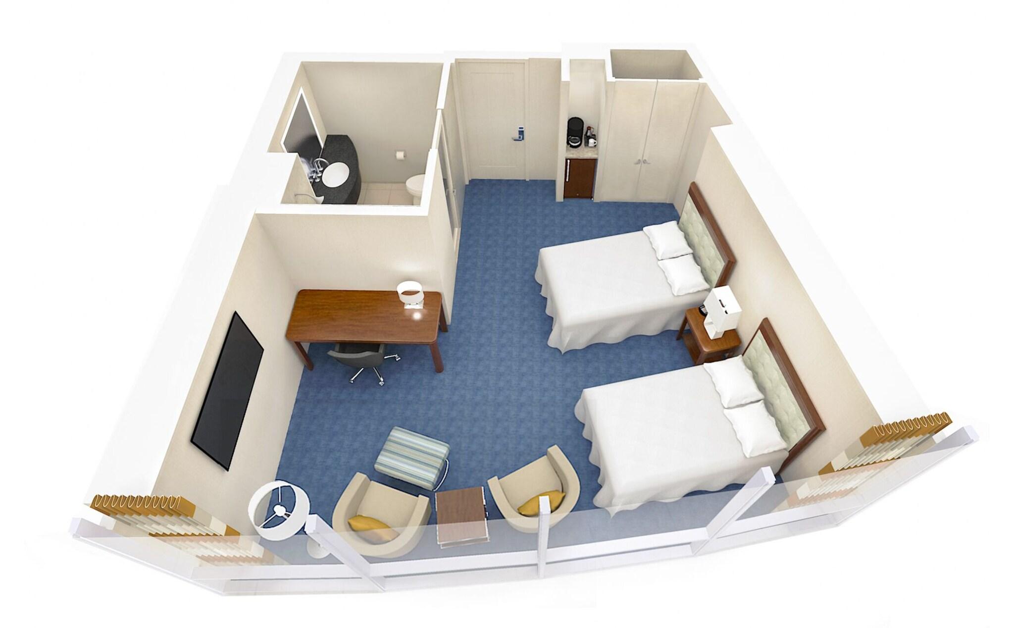Quadruple Two Double Beds