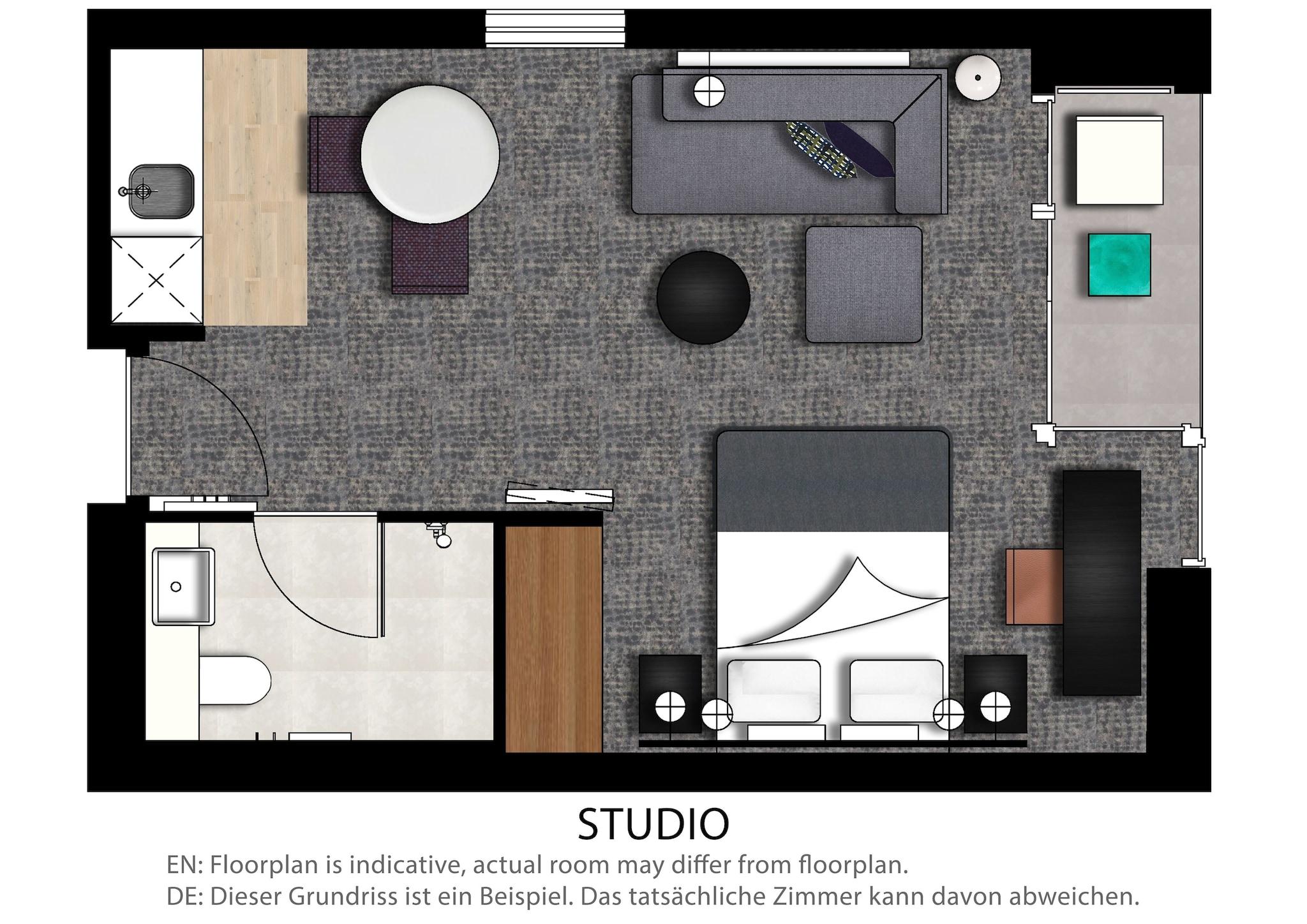 Studio Queen Size Bed