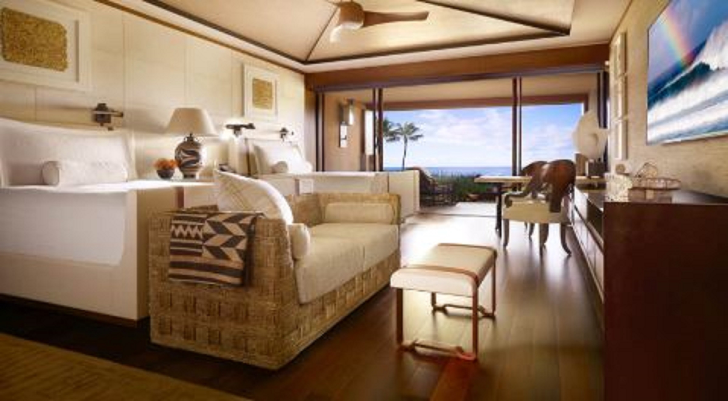 Double Ocean Front King Bed