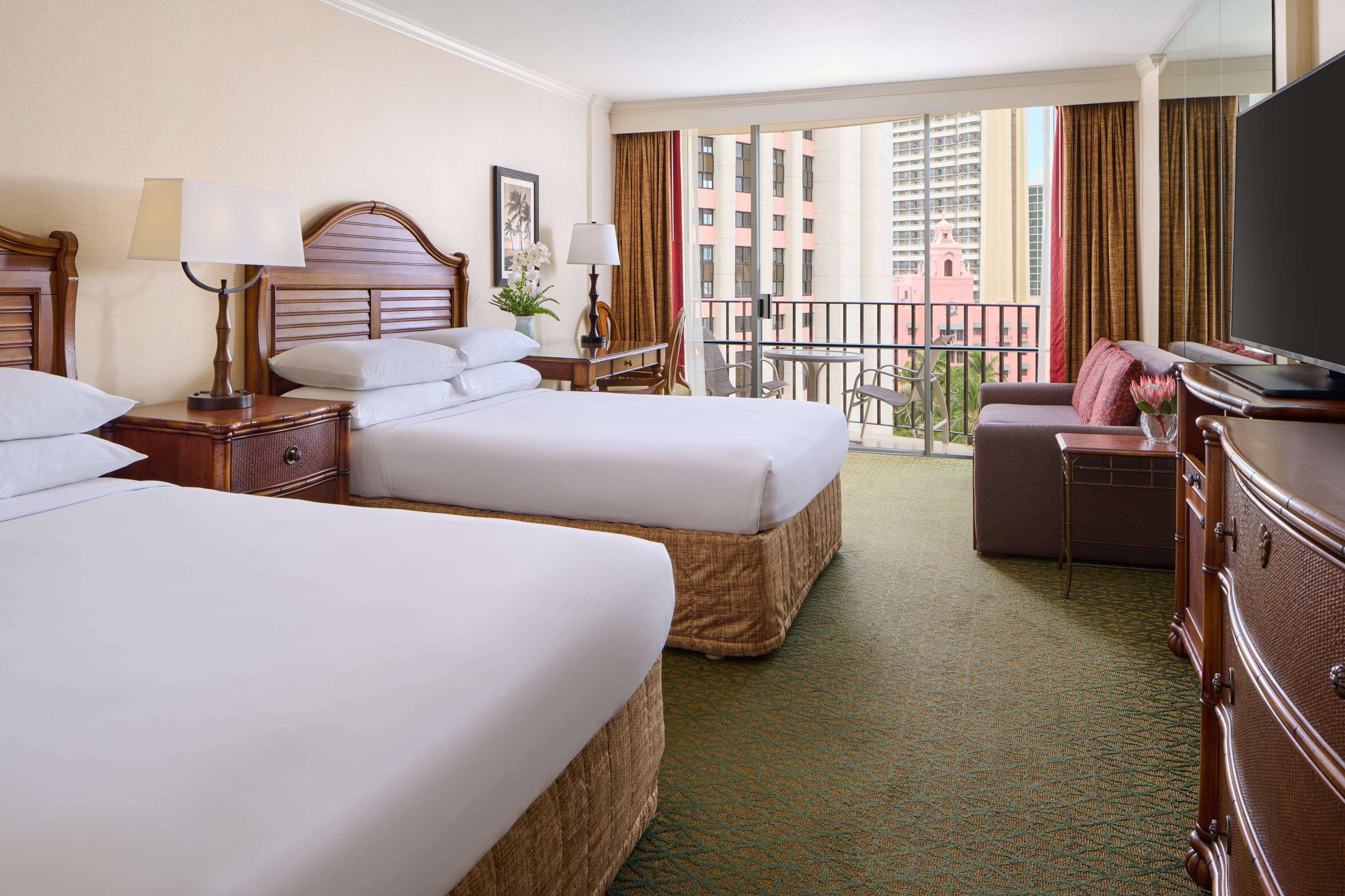 Room Partial Ocean View Two Double Beds