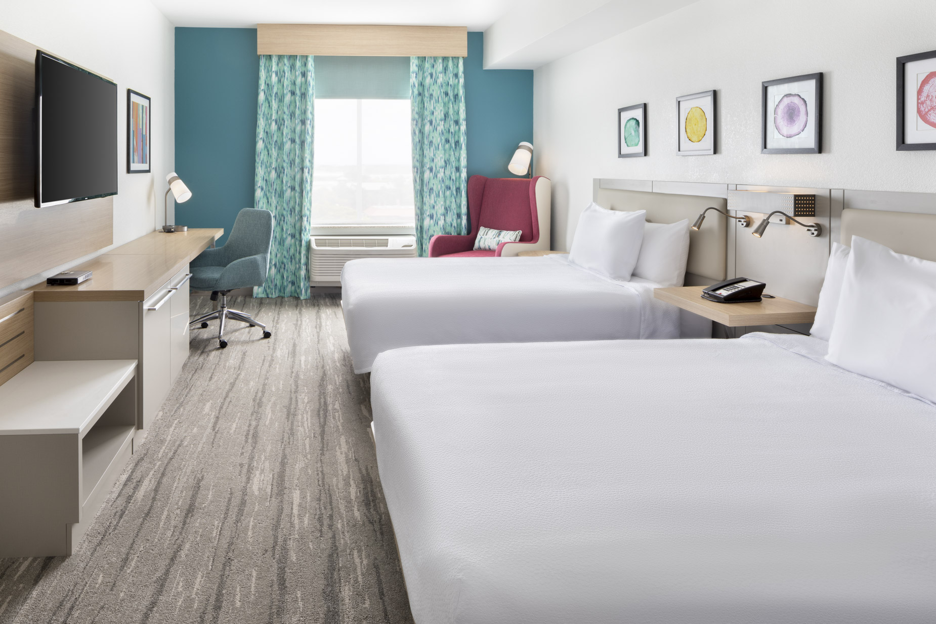 Double Two Double Beds