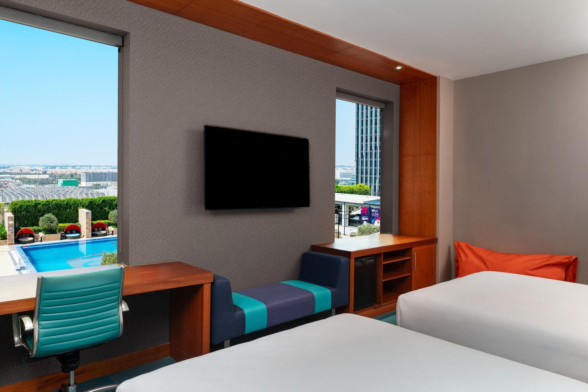 Double Two Queen Beds Pool View