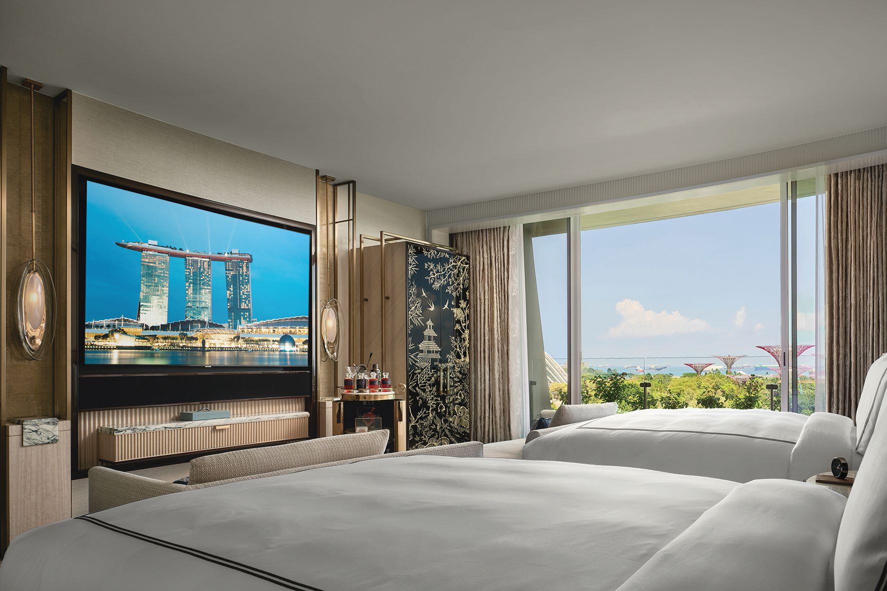 Triple Garden View Two Queen Beds
