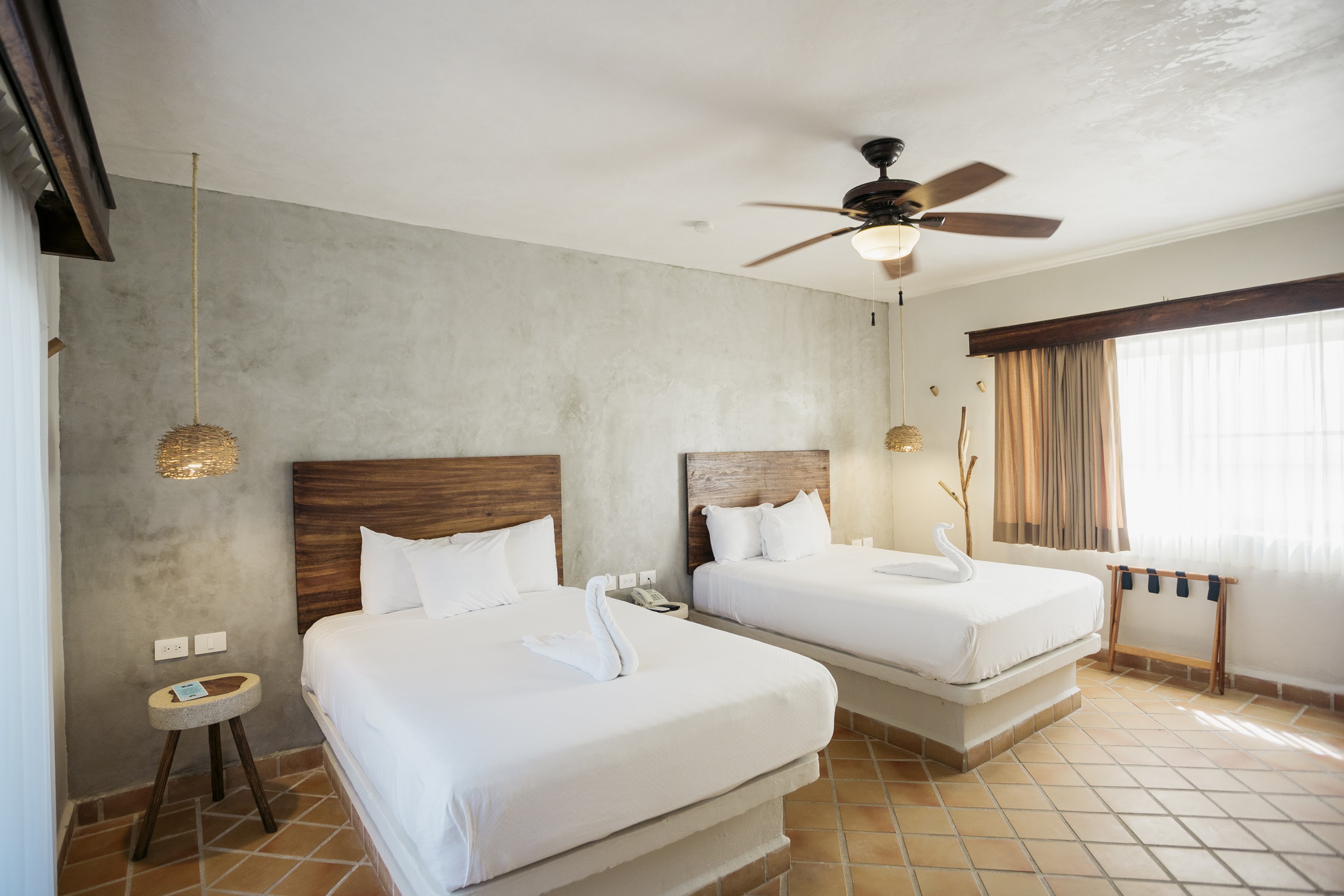 Room Partial Ocean View Two Double Beds