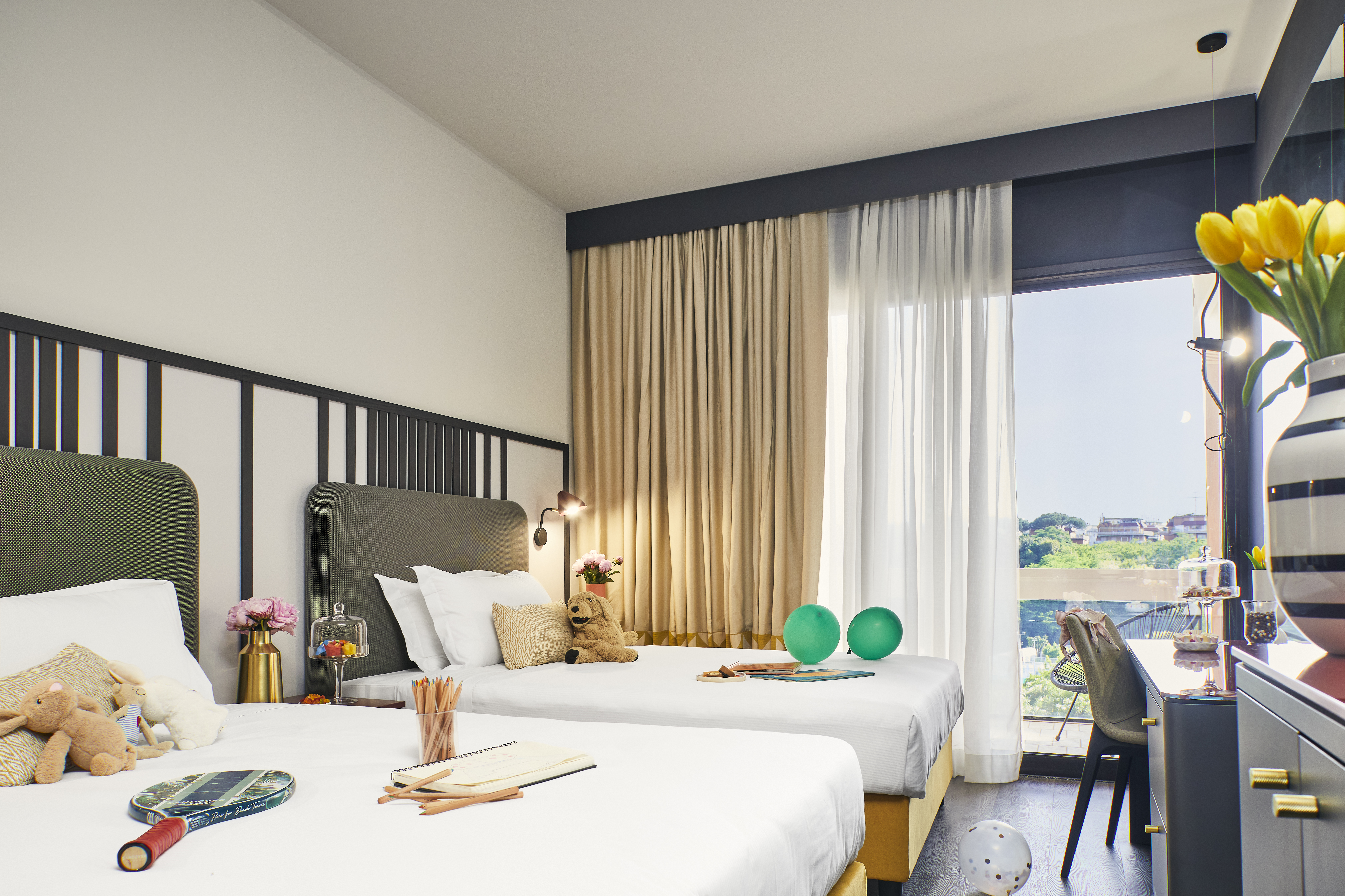 Double Two Double Beds